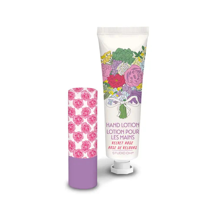 STUDIO OH! - Petite Rose Lip Balm & Hand Lotion Set