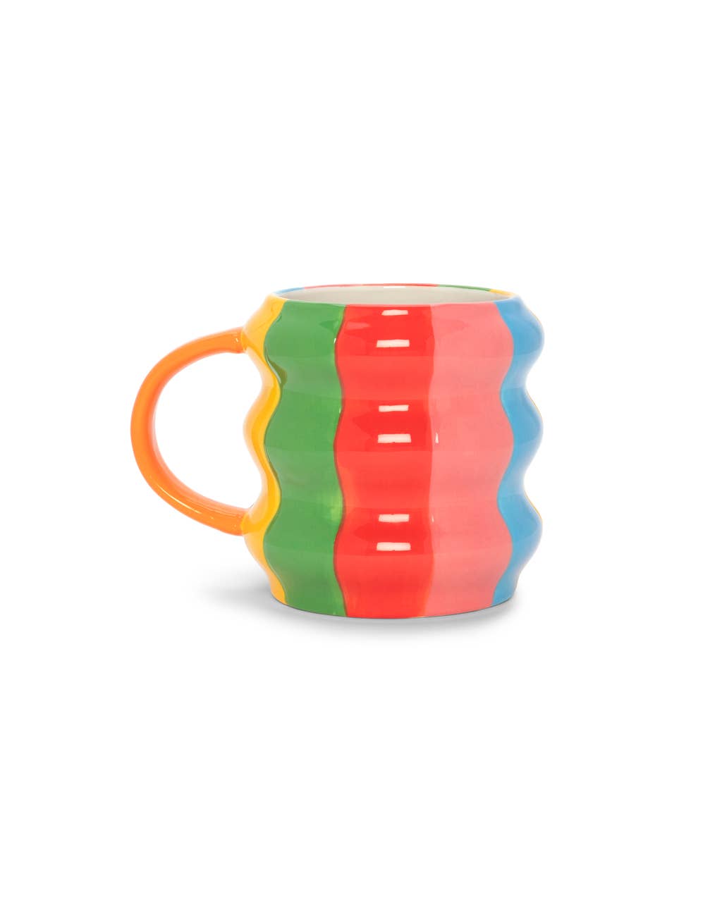 Colorful wavy mug on a white background
