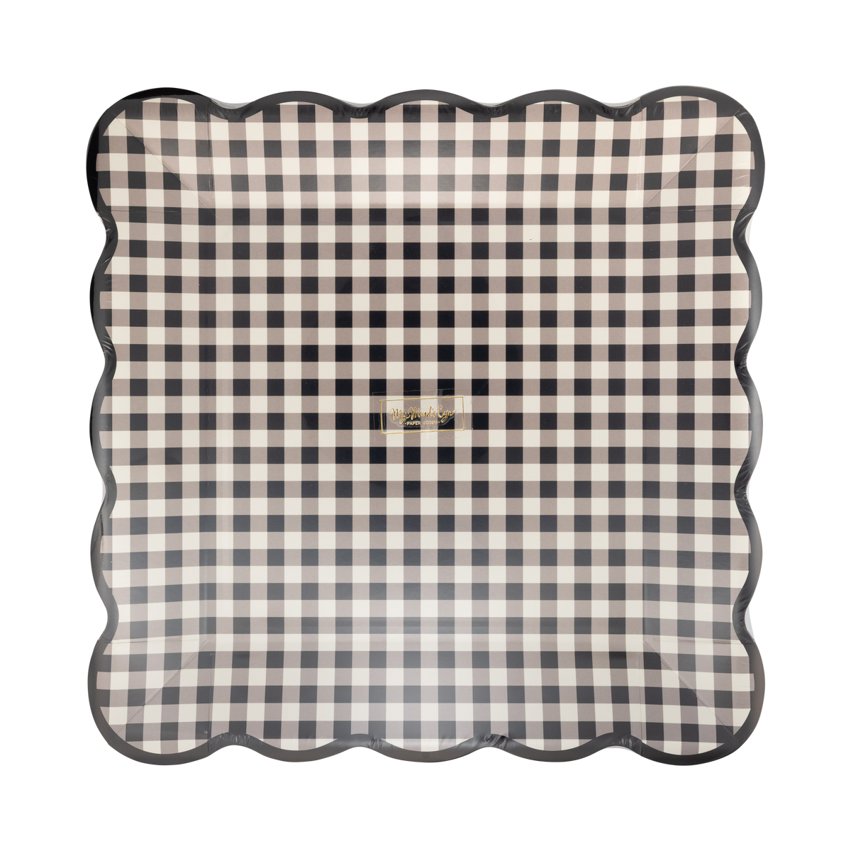 MY MIND'S EYE - Black Gingham 10" Plate