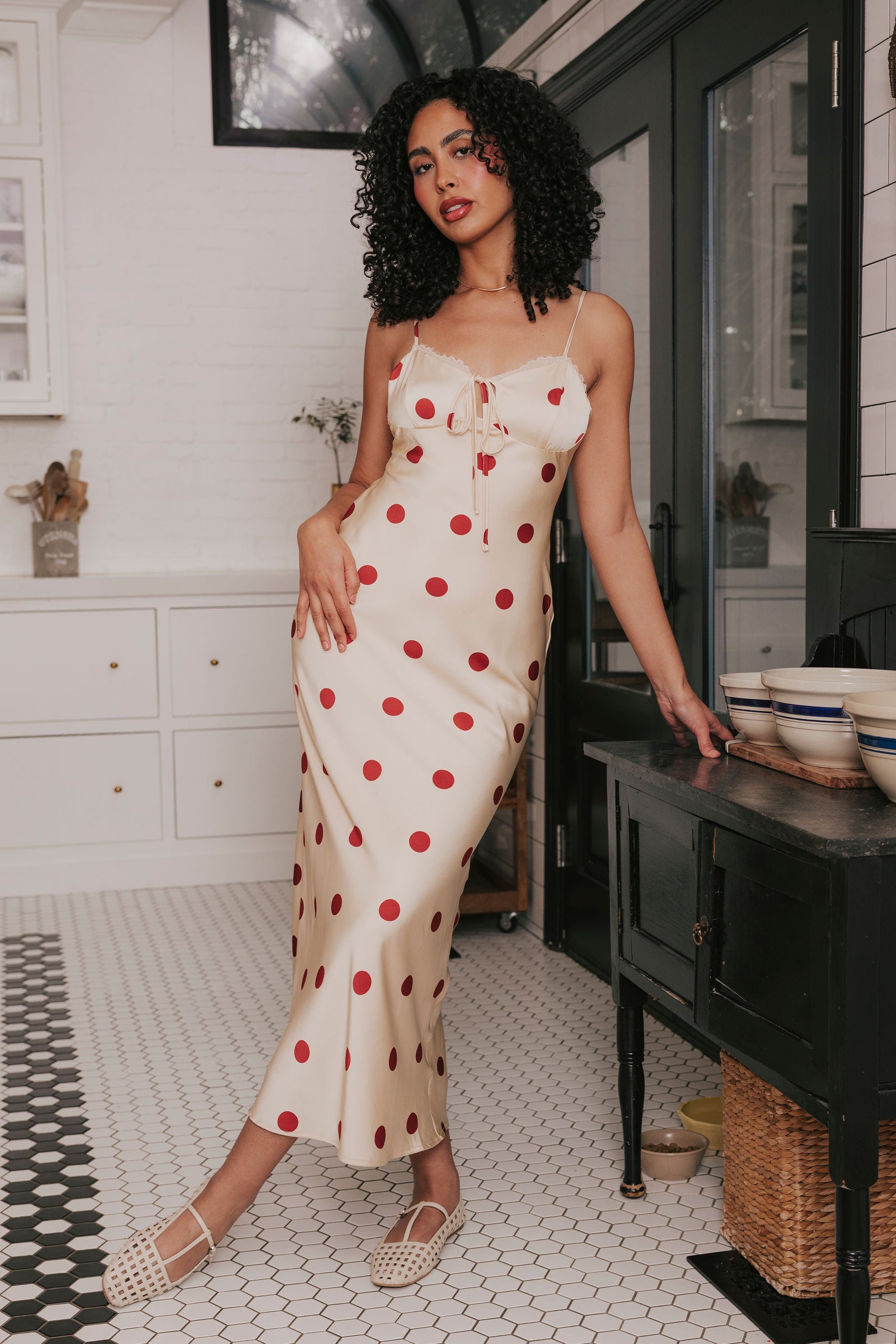 open lace back dress Made for Romance Dress L / Buttermilk