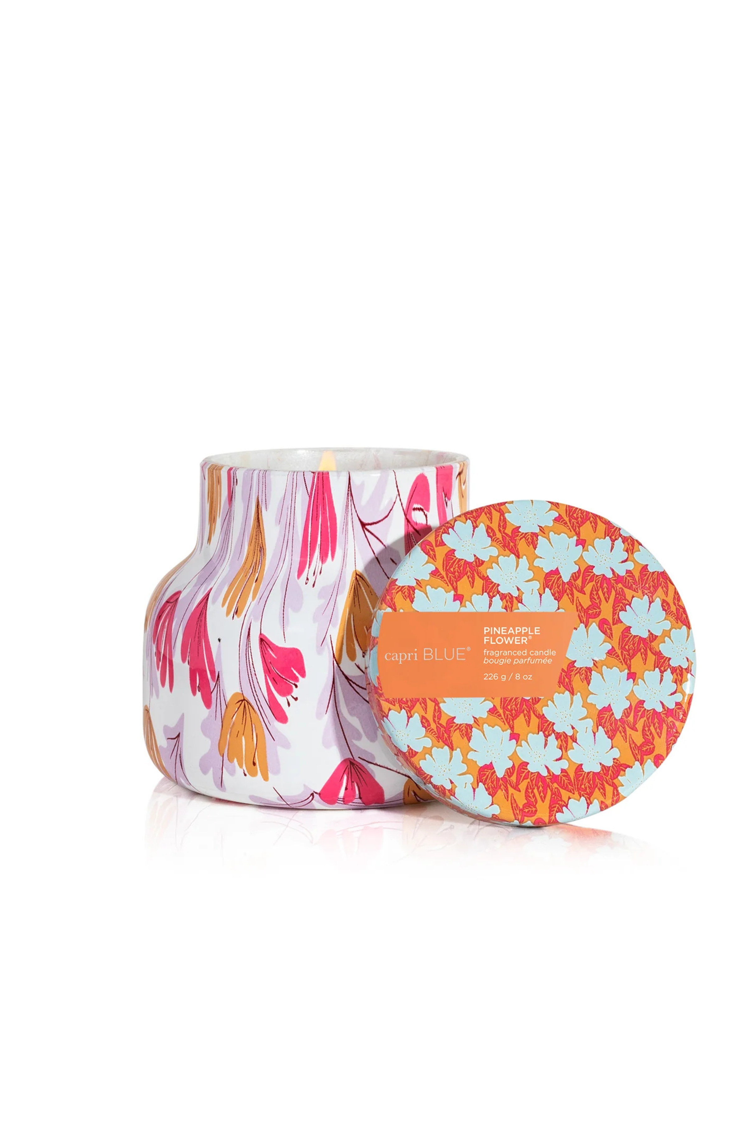 CAPRI BLUE - Pineapple Flower Pattern Play Petite Jar, 8 oz