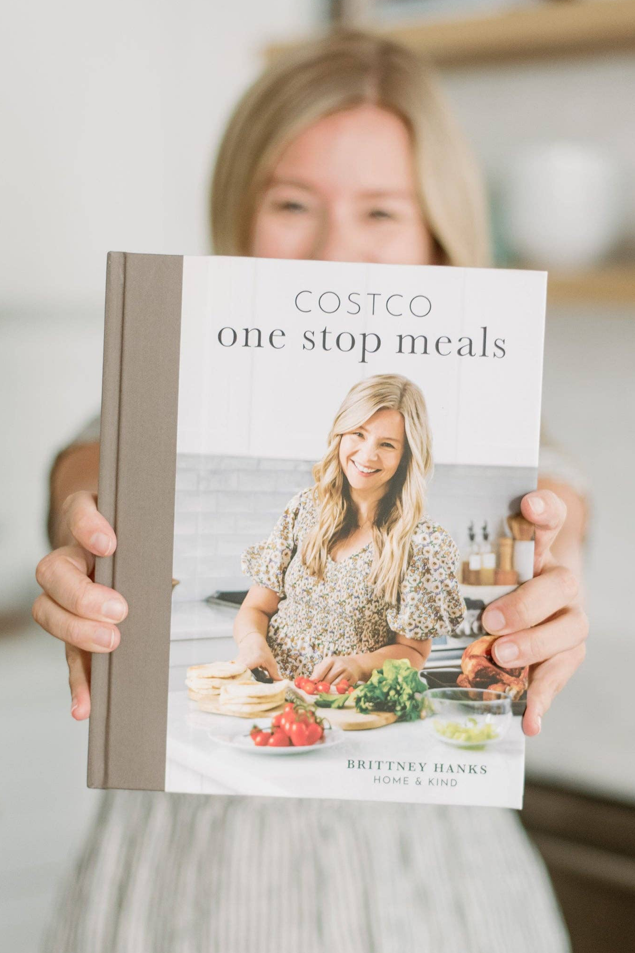 hardcover cookbook for costco one stop meals by brittney hanks.