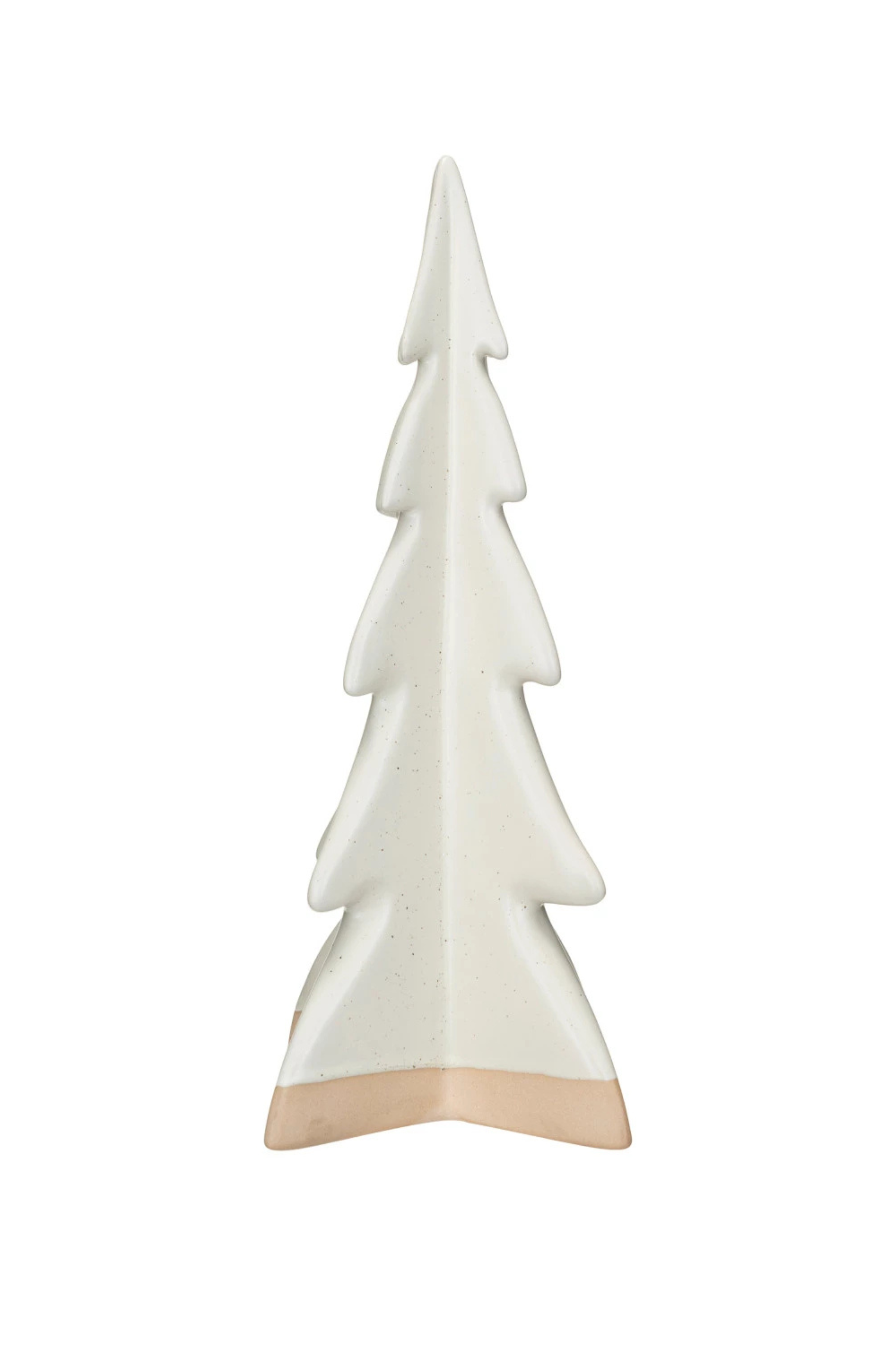 Stoneware Tree, Reactive Glaze, Cream Color & Unglazed