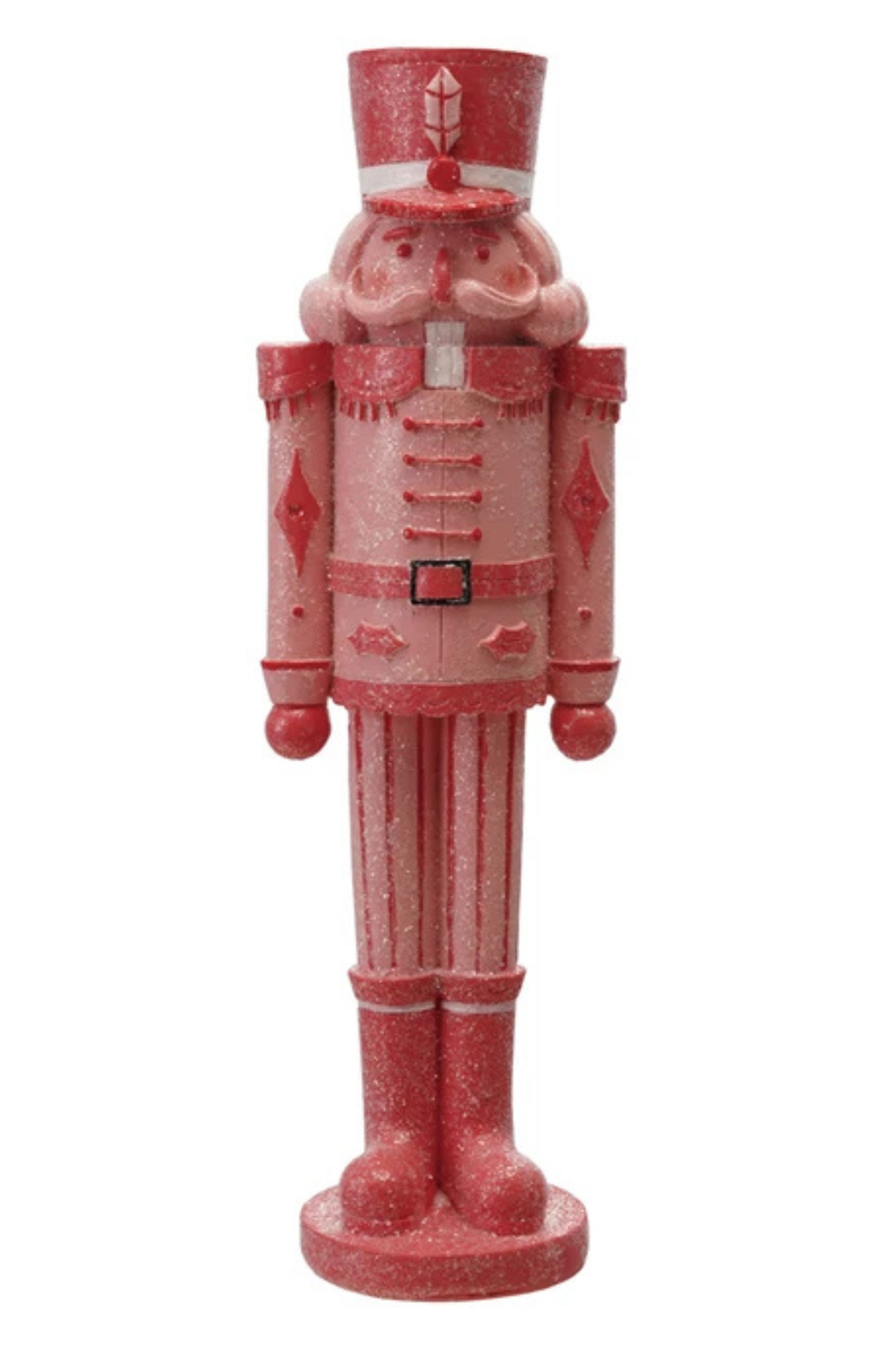 Resin Nutcracker, Pink & Red with Sugar ©