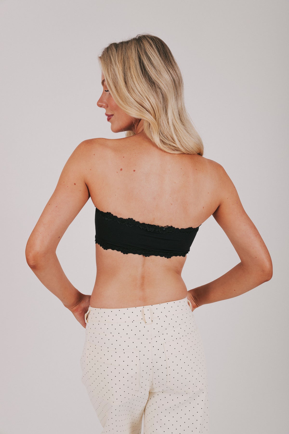 FP Black Strapless Lace Bandeau Top - Women\'s Accessory Bandeau Lace Crop Top main image 2