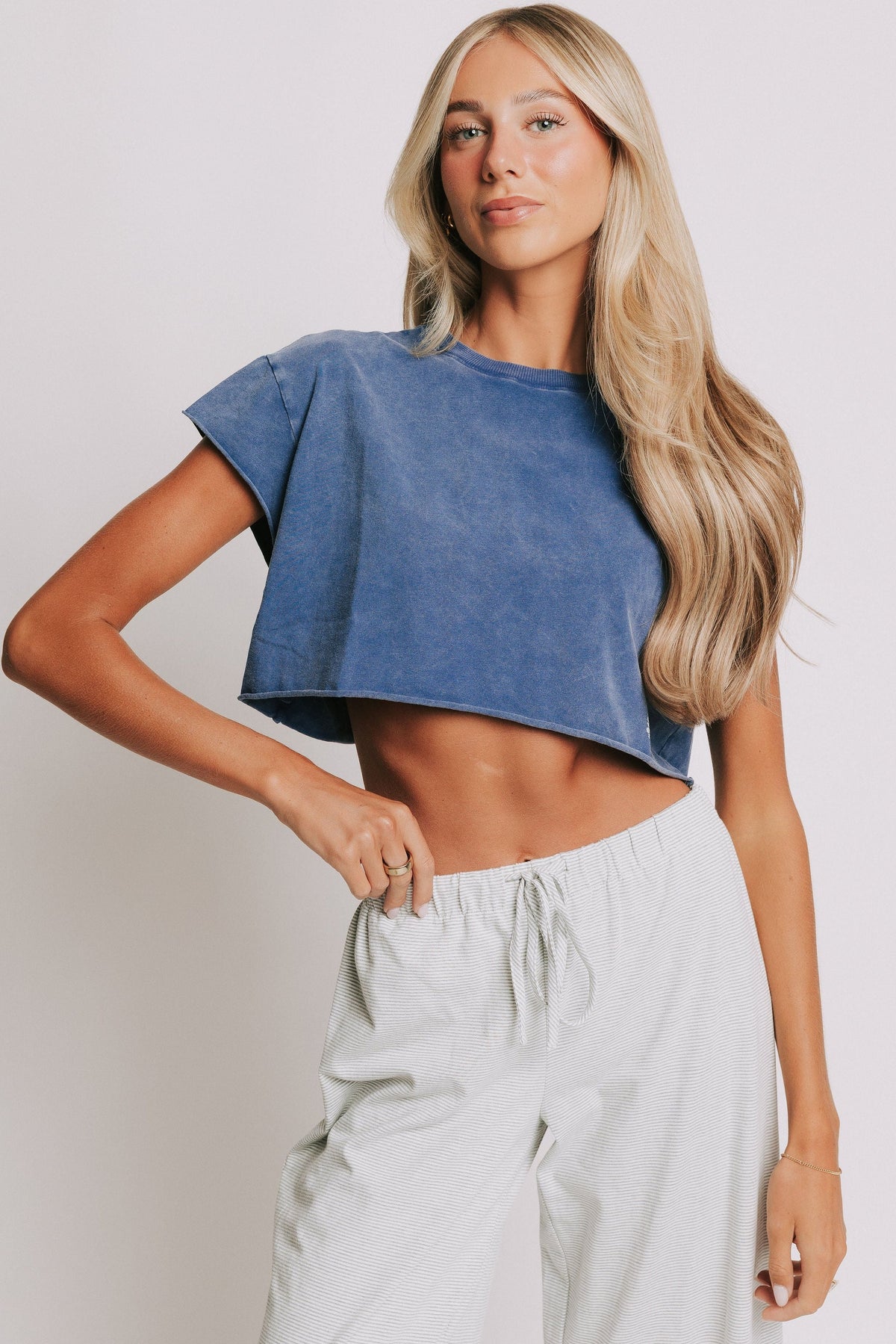 free people hot shot cropped tee