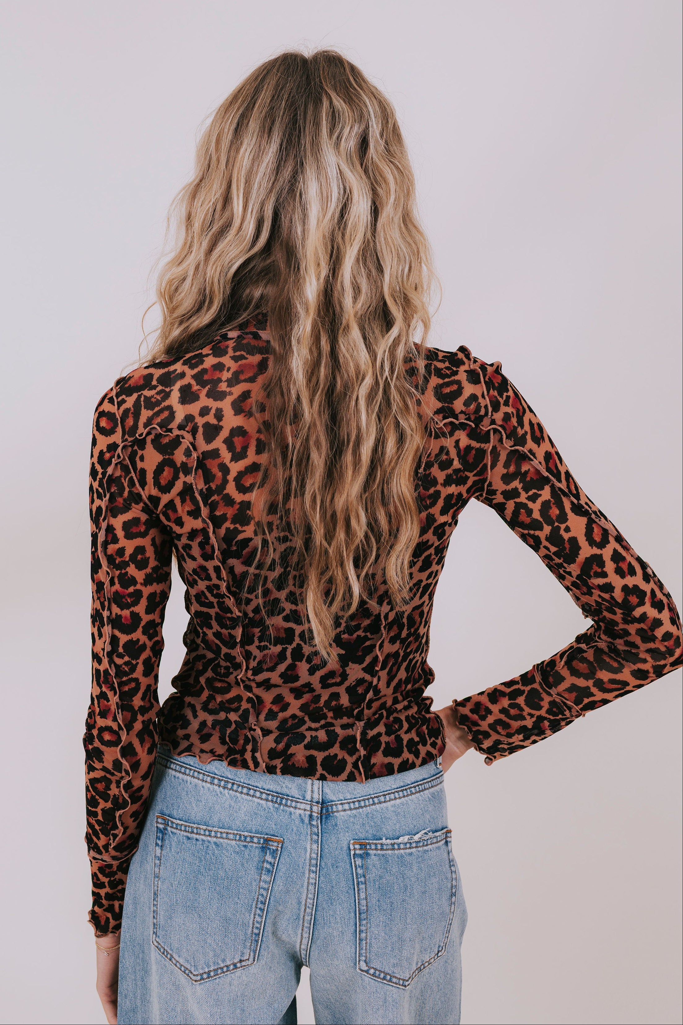 FREE PEOPLE - Charlie Printed Mesh Top