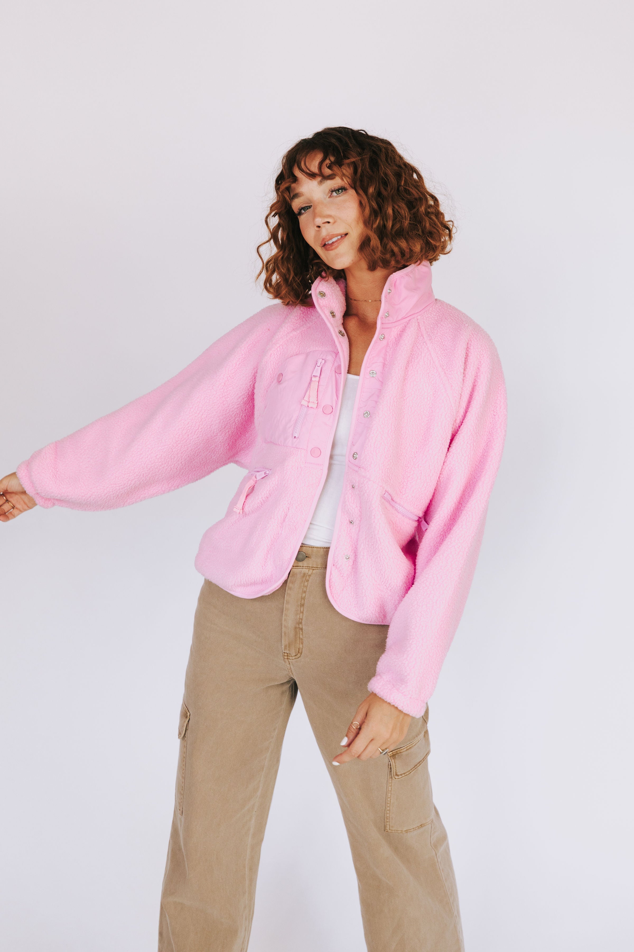 ジャケット・アウター kind person Free People Adventure Awaits Fleece Black XL (Women's 14) at