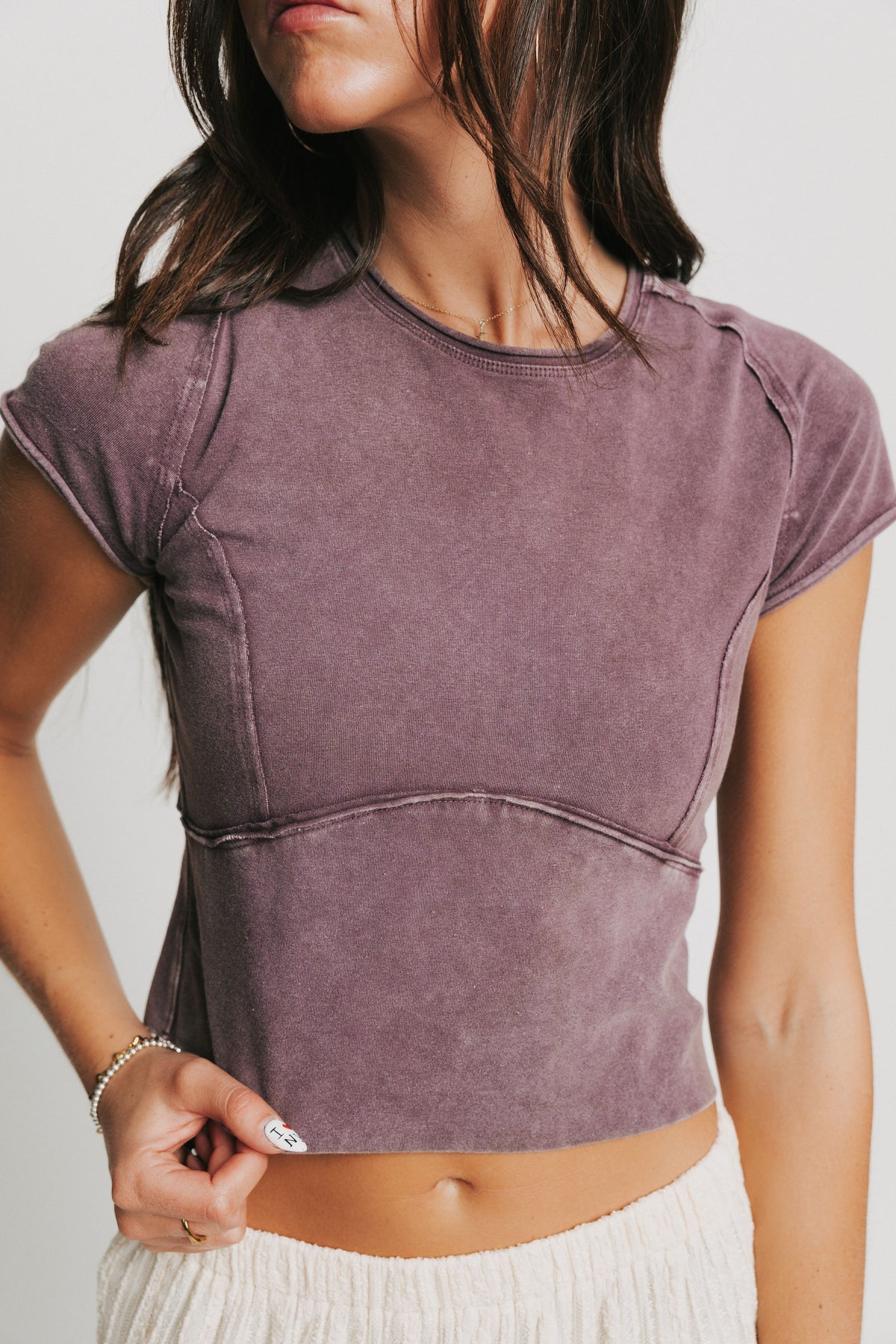 free people protagonist tee vintage grape 