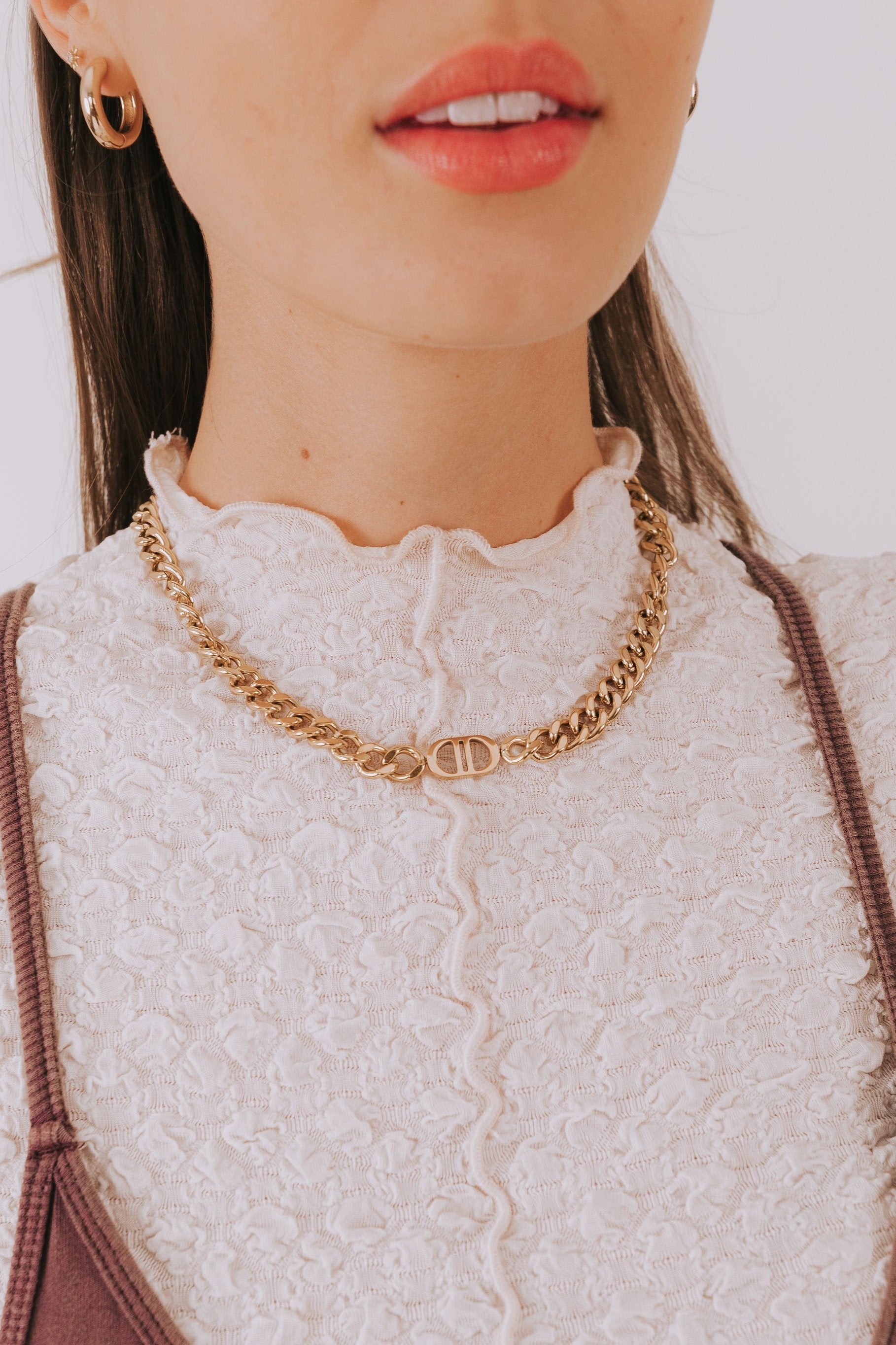 gold chain pendant adjustable necklace