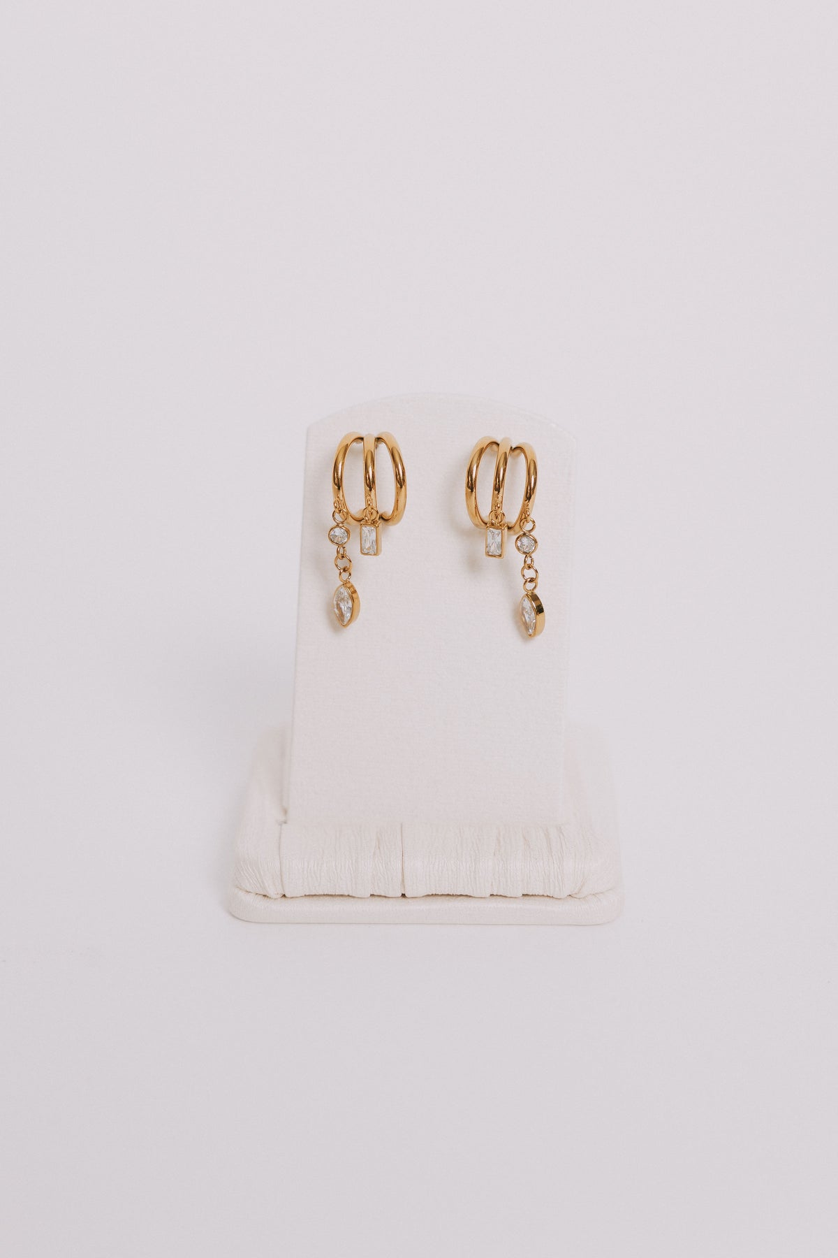 gold cuff diamond earrings