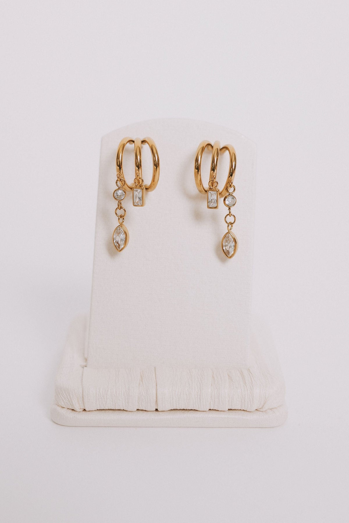 gold cuff diamond earrings