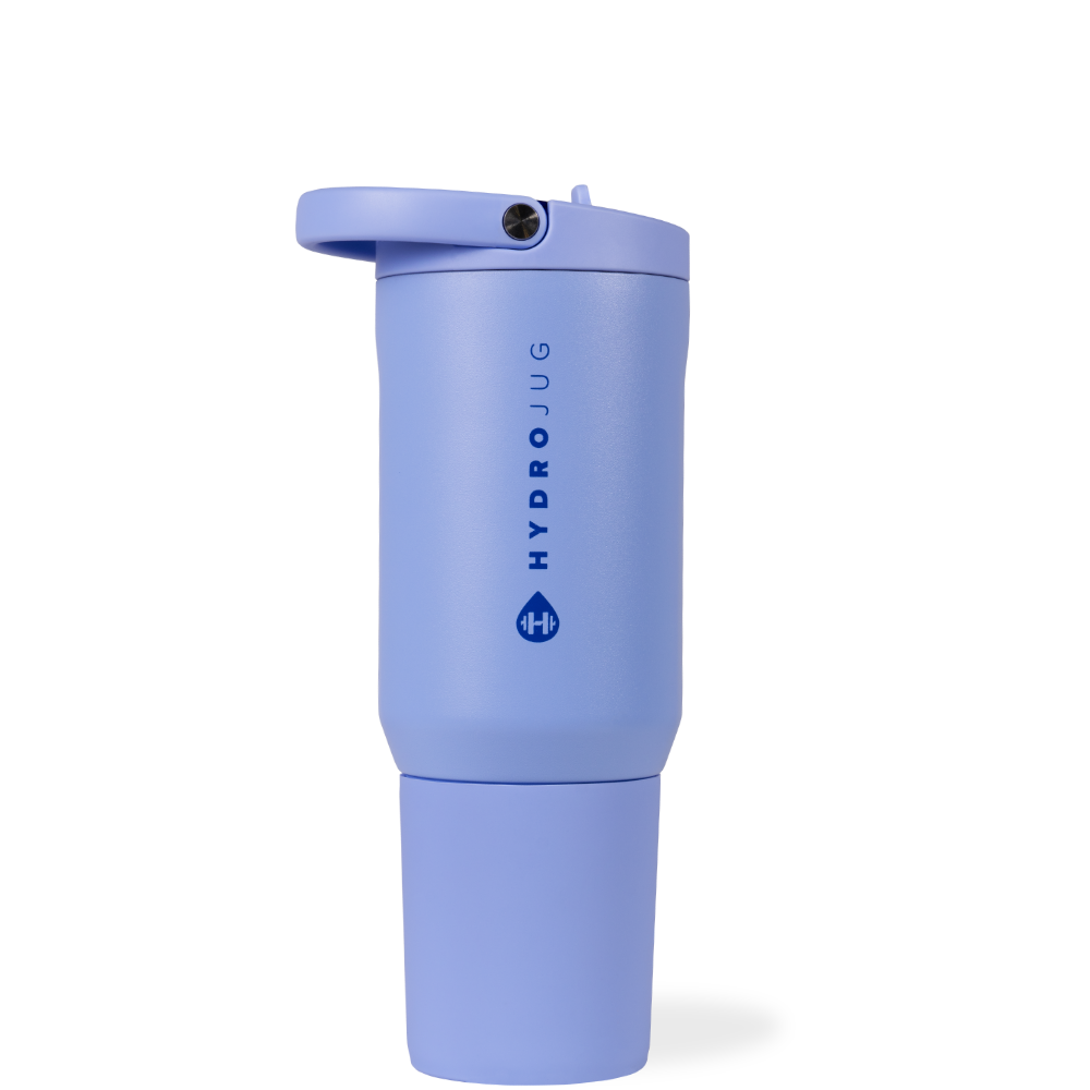 Periwinkle hydro jug 20oz sport water bottle with bucket handle 