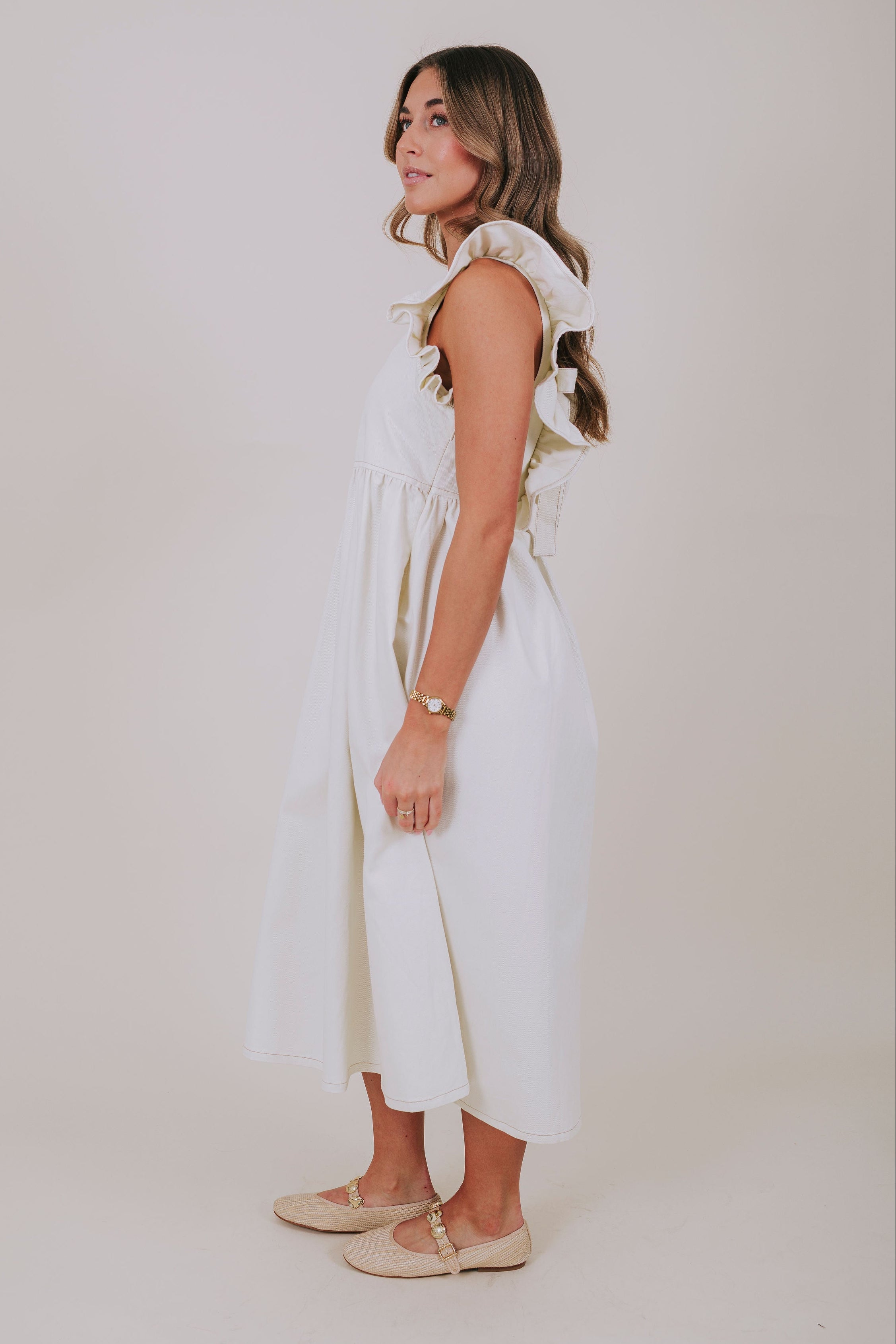 ivory backless dress Briar Backless Maxi Dress main image 0