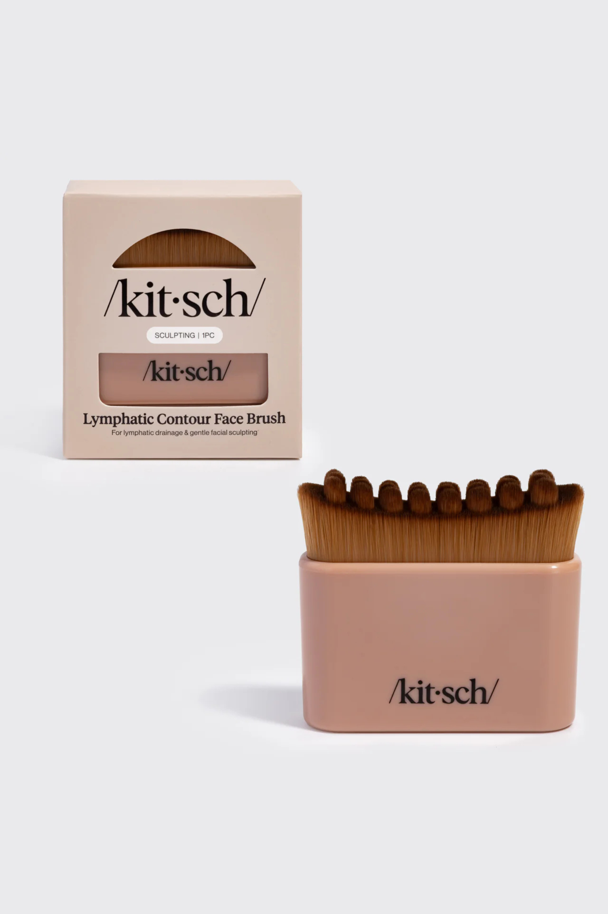 KITSCH - Lymphatic Contour Face Brush - Terracotta