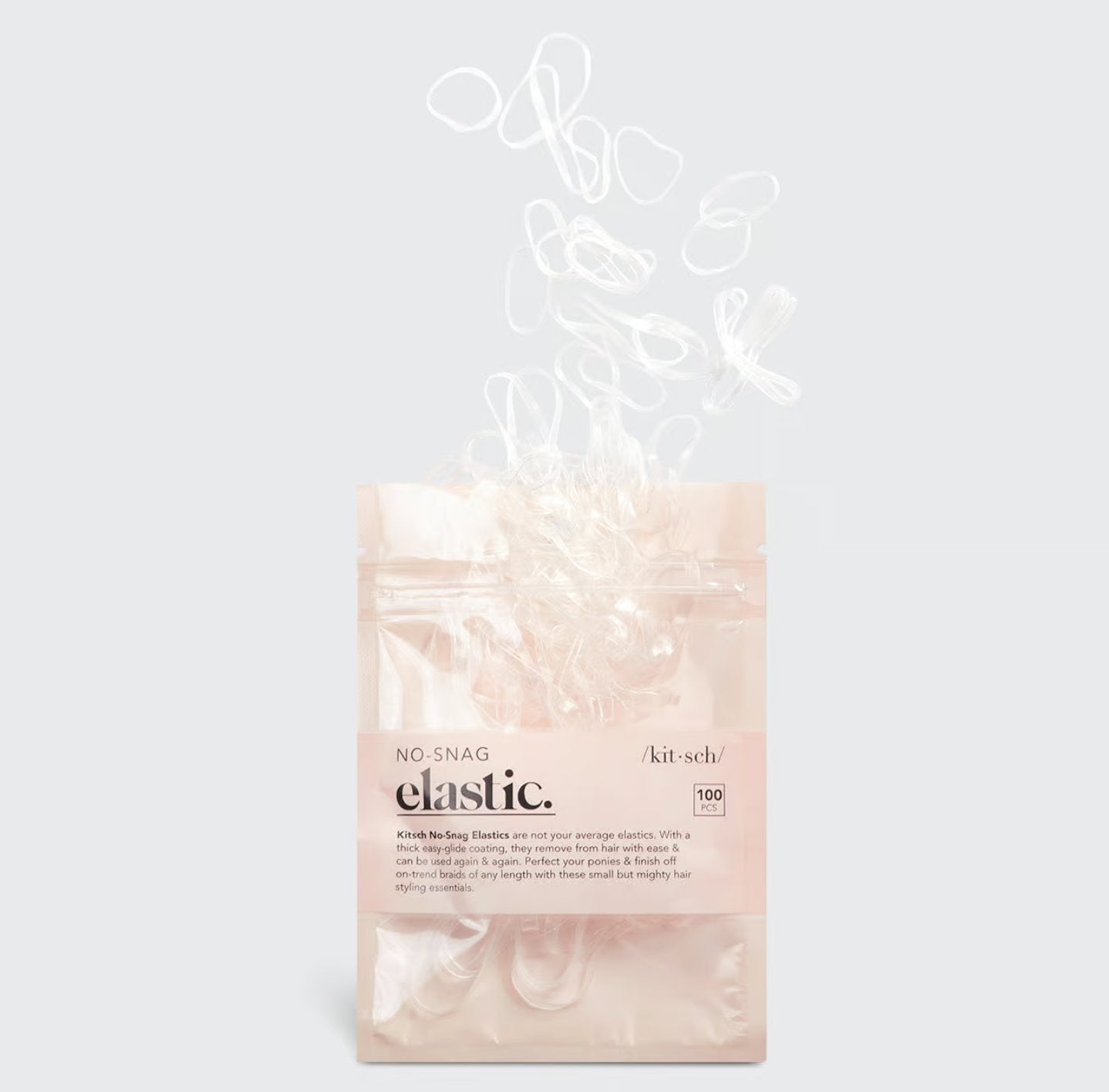 Bag of clear hair elastics 