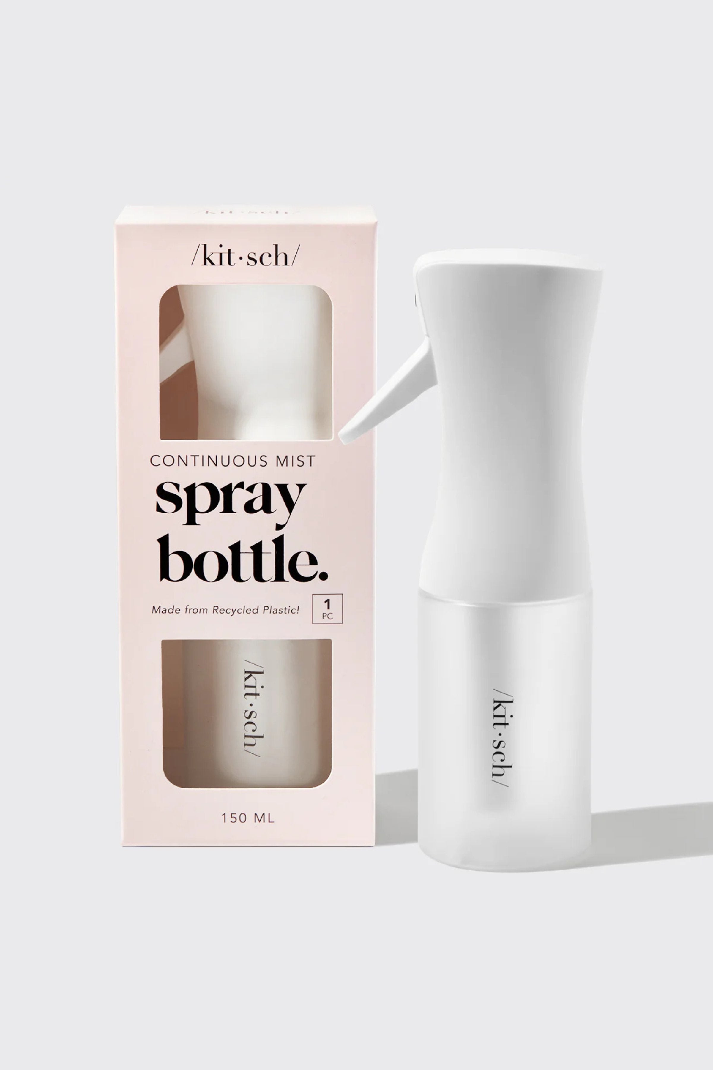 Kitsch continuous mist spray bottle with packaging on a light gray background