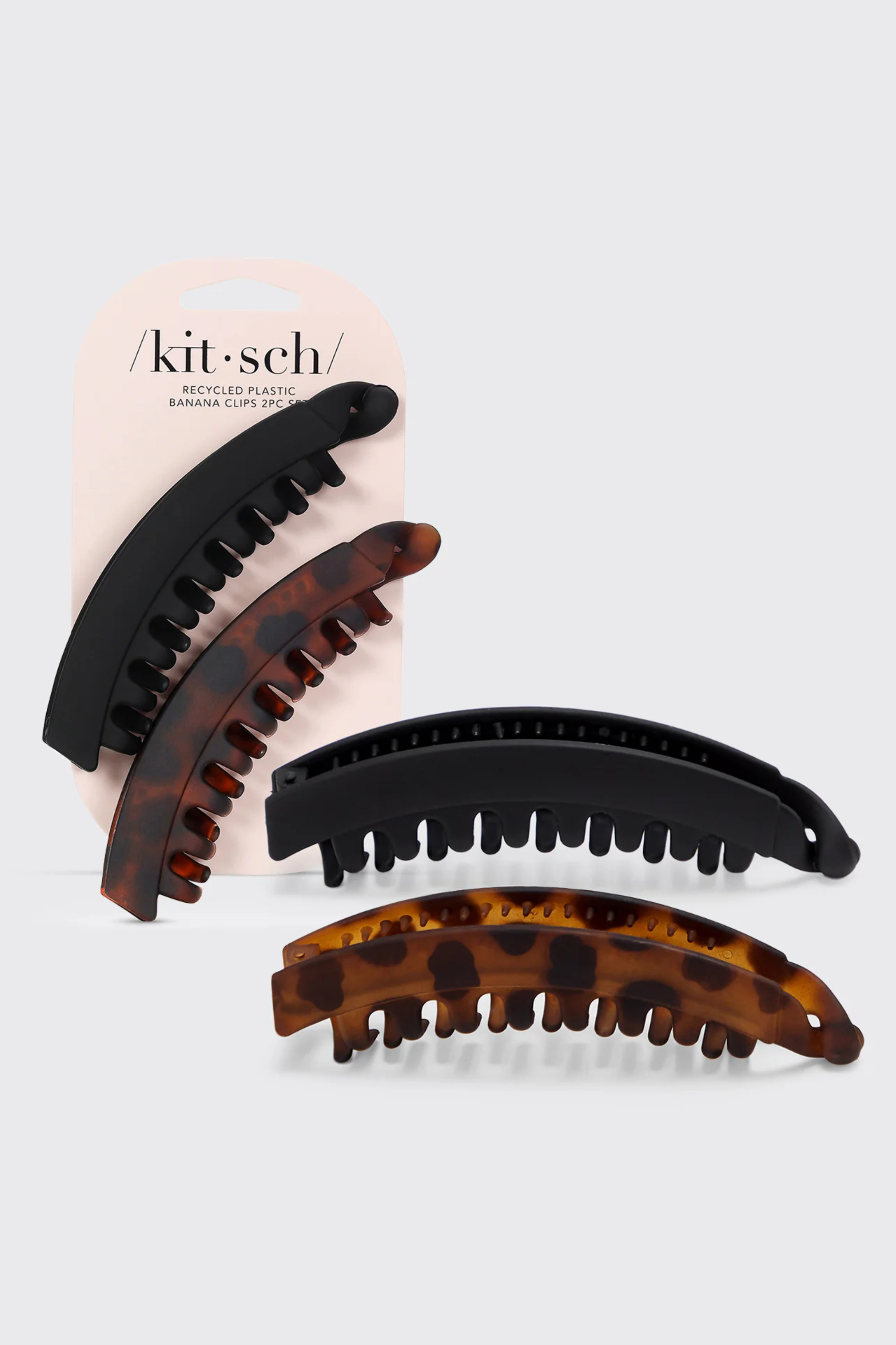 KITSCH - Banana Clip 2pc - Black & Tort