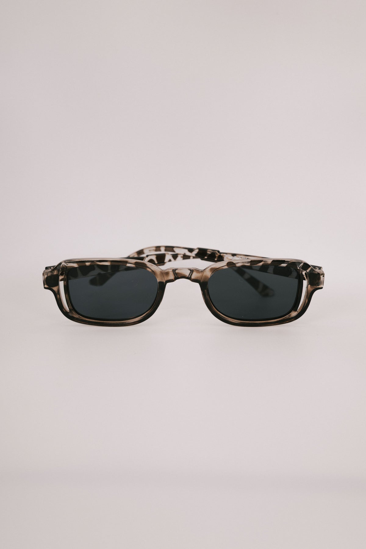 leopard print rectangular sunglasses