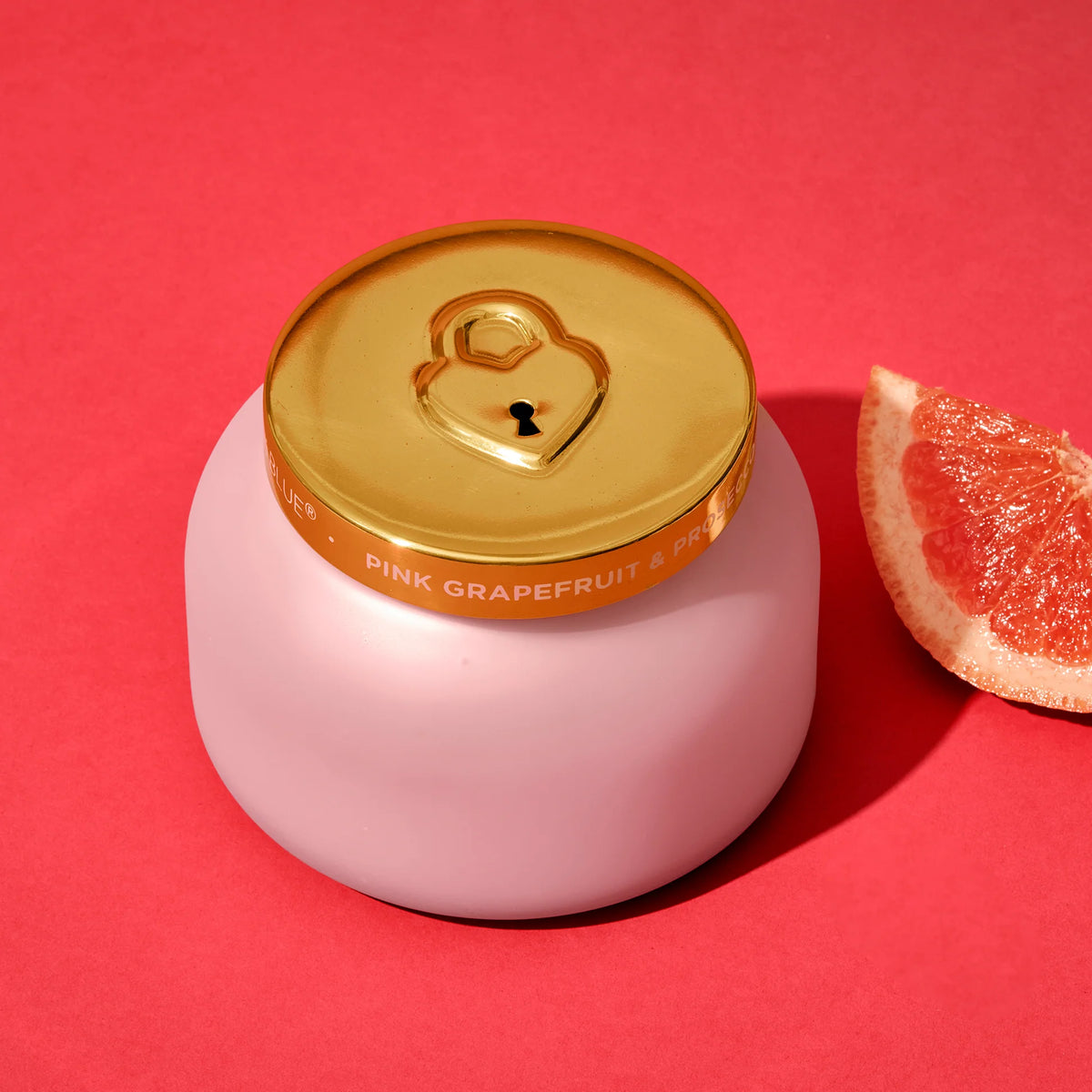 CAPRI BLUE - Pink Grapefruit & Prosecco Love Lock Signature Candle, 19 oz