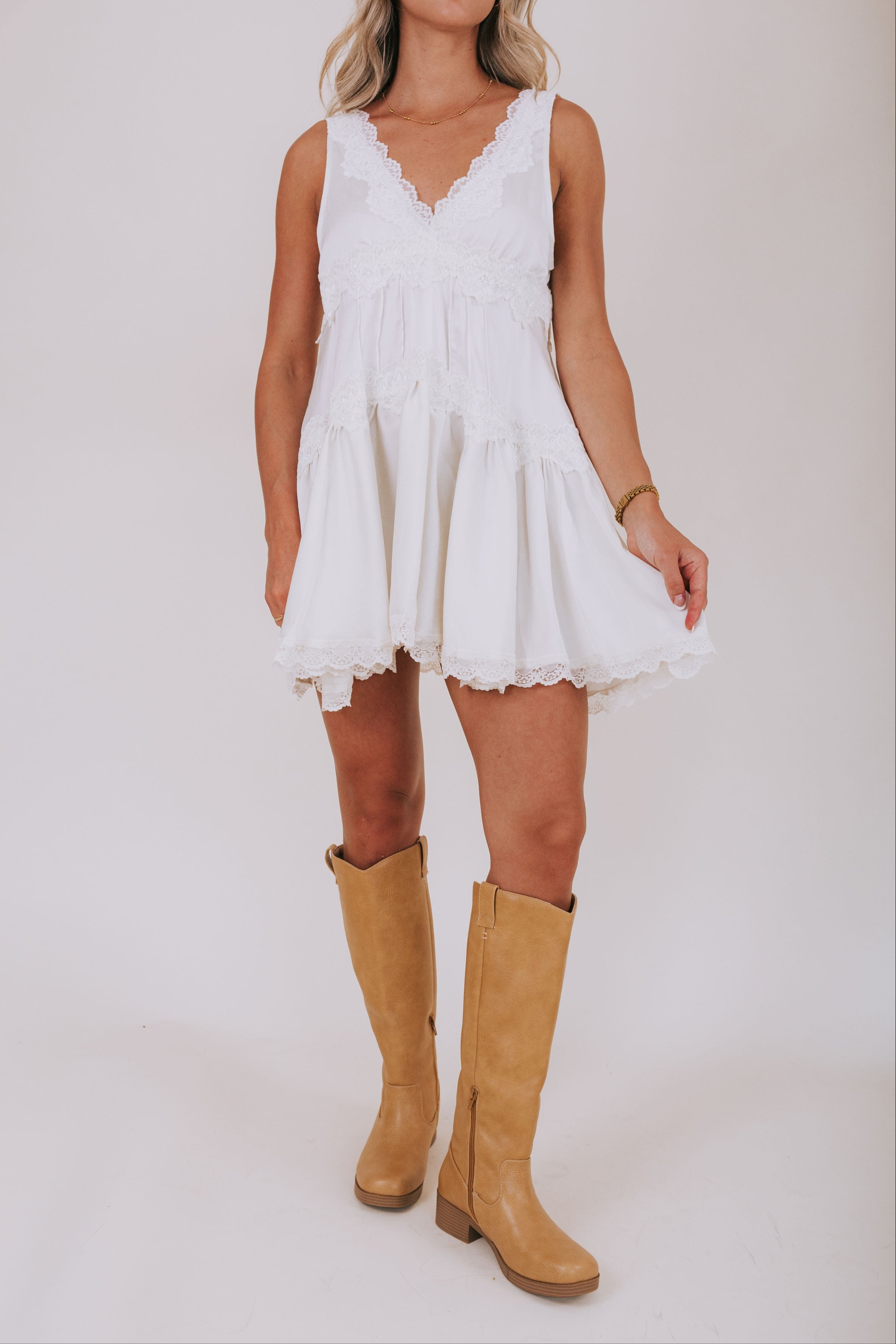 Free People In This Groove Mini Slip Dress Tofu / M Free People In This Groove Mini Slip Dress Tofu / M