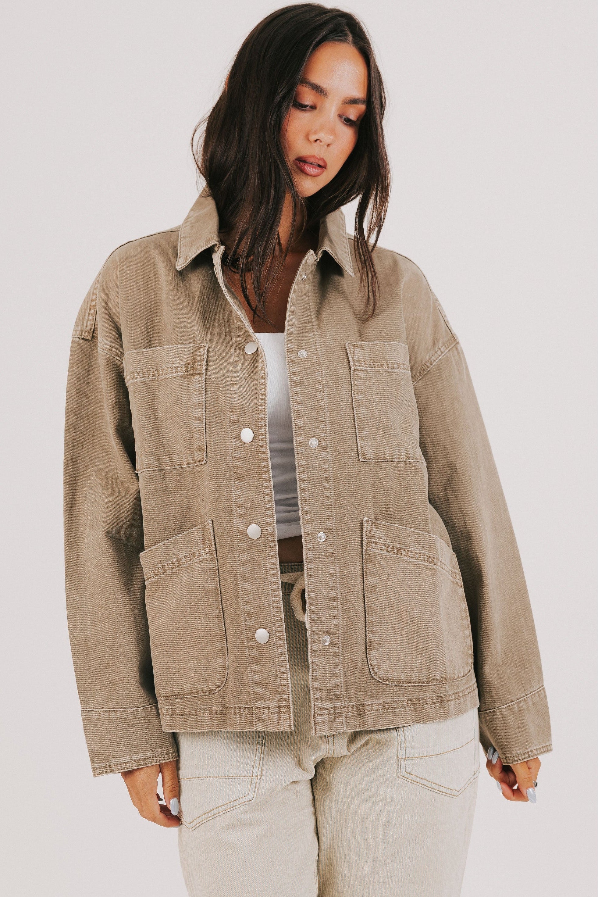 oversized denim jacket faded wash