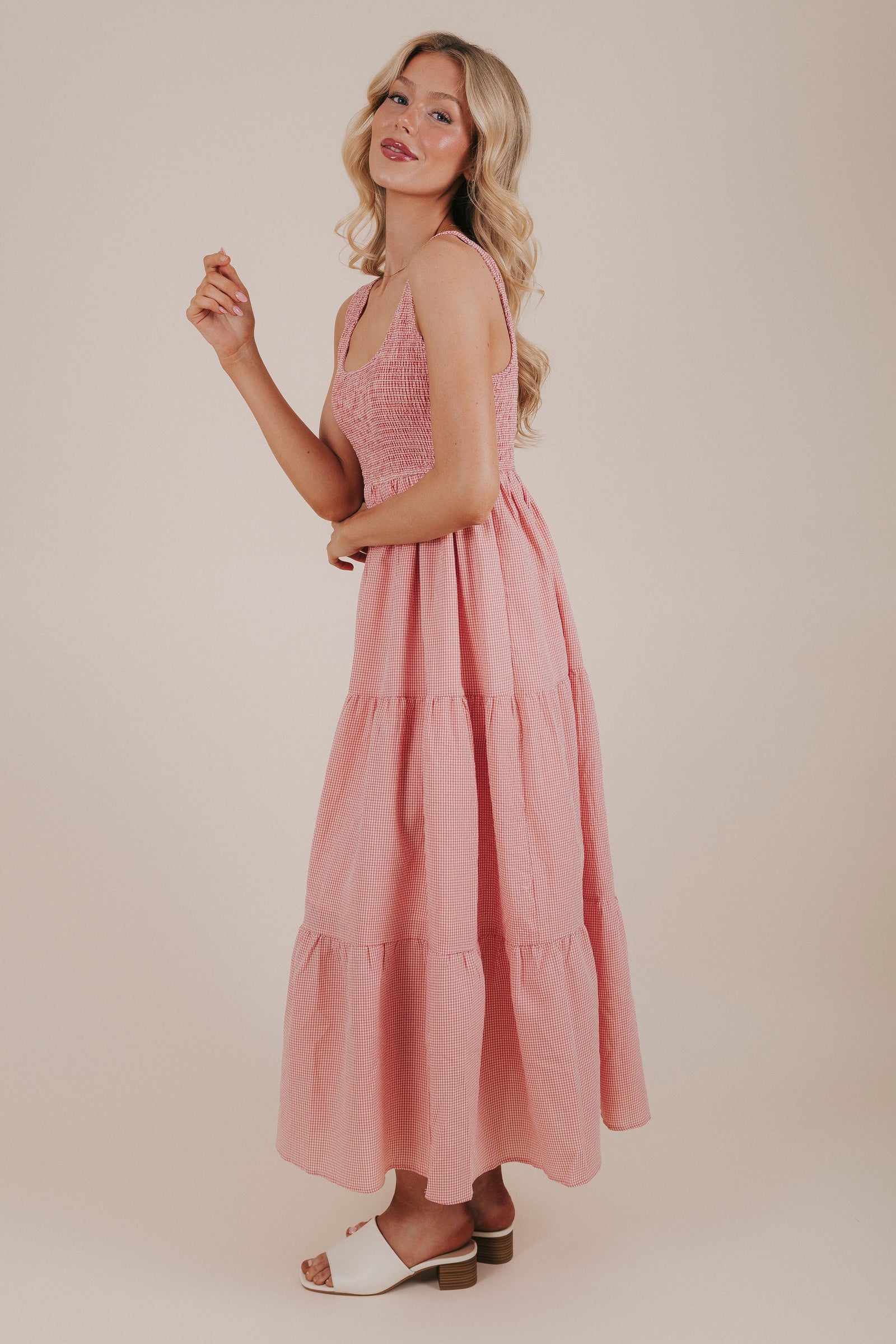 faithfull laia shirred gingham cotton maxi dress Laia Maxi Dress L / SOTTO