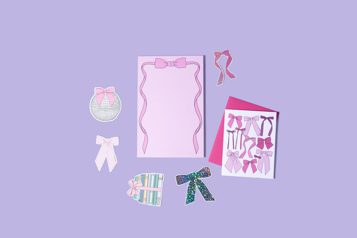 Pink Ribbon Bows Card