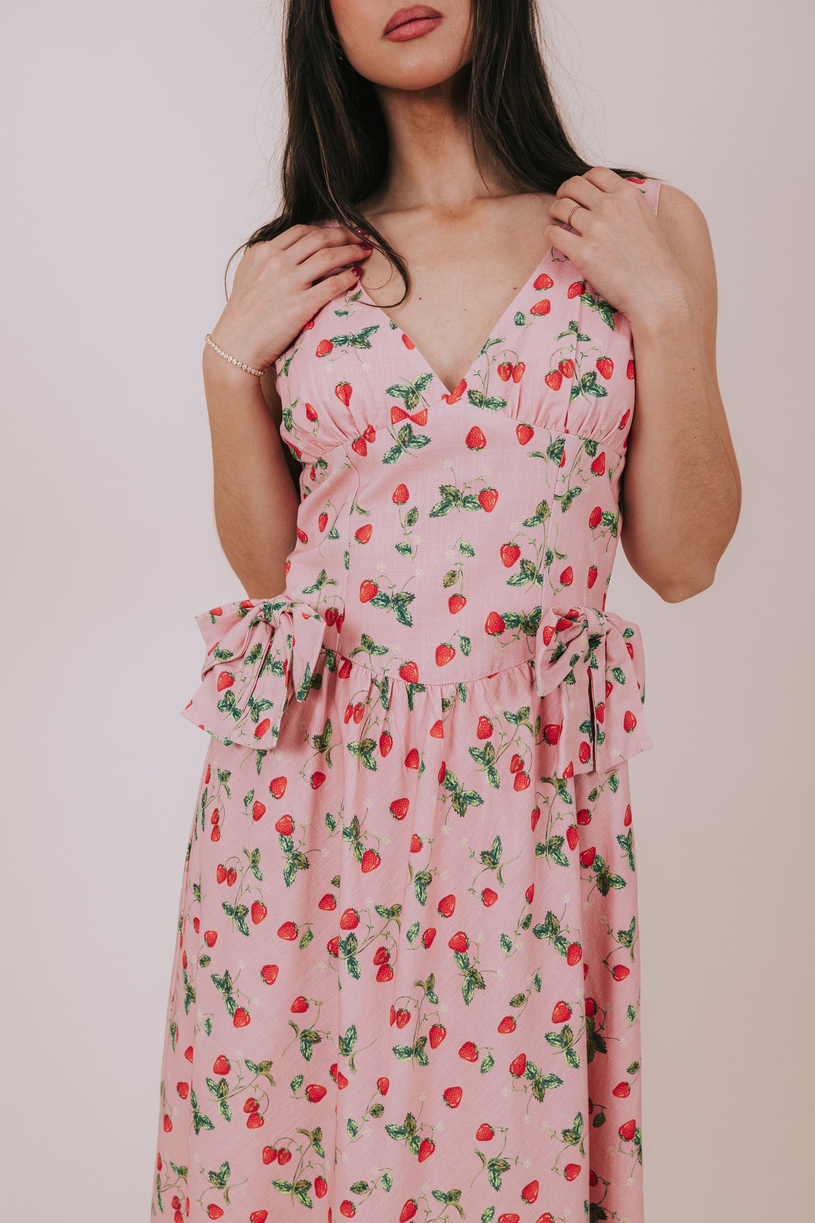pink strawberry dress Strawberry Sunrise Dress L / Pink
