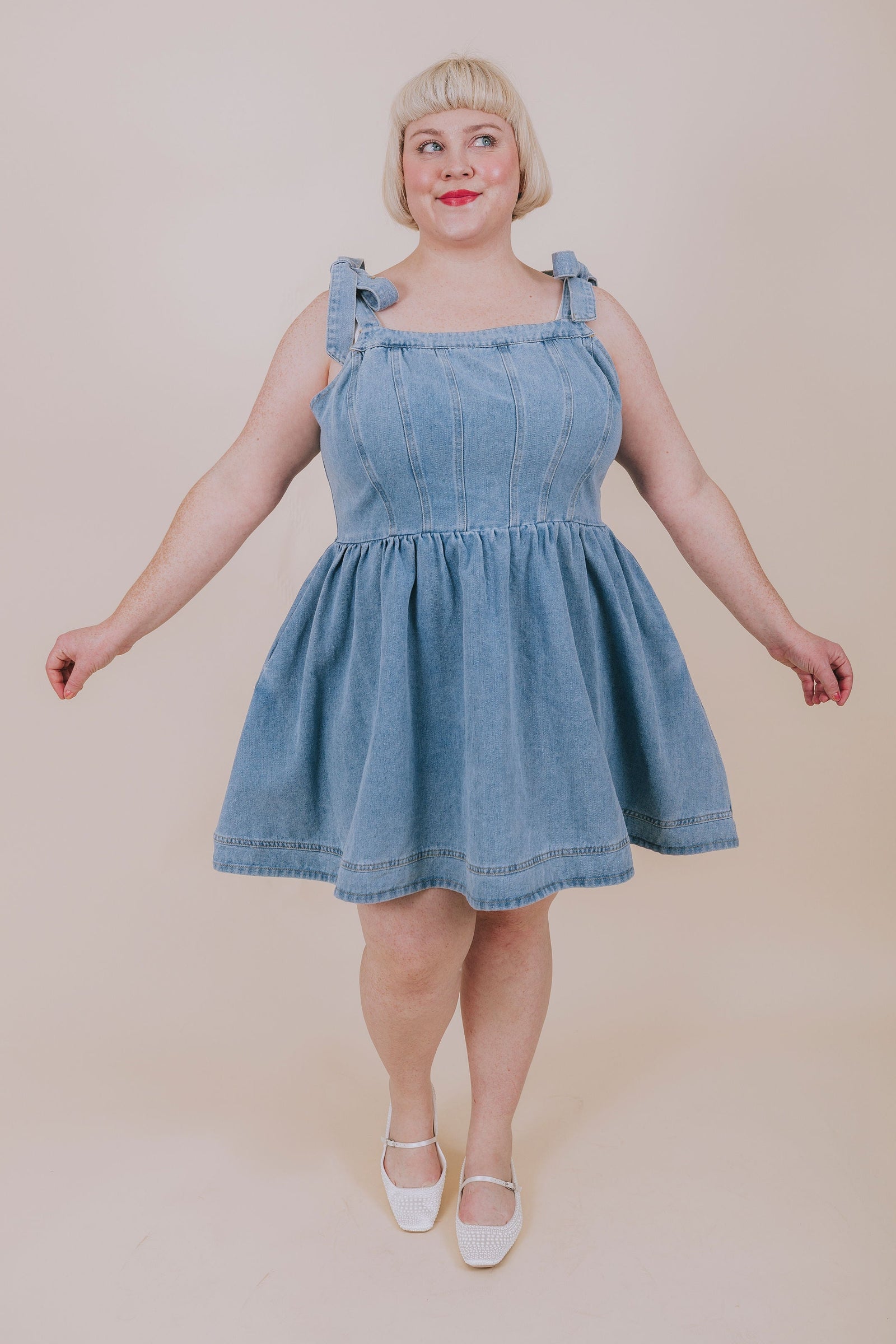 blue jean dress plus size PLUS SIZE