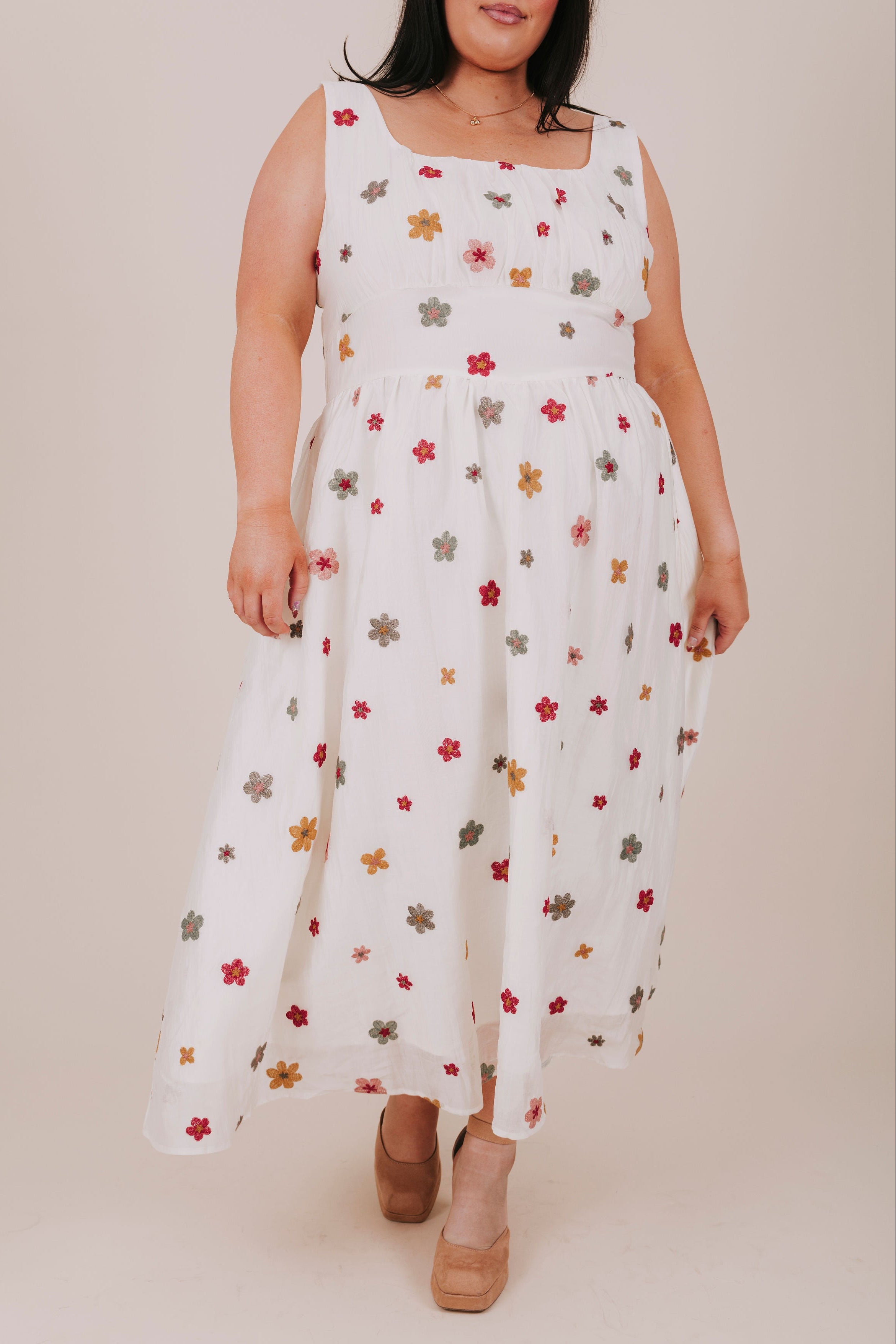 ivory floral embroidered maternity midi dress Netra Krisha 1180 Velvet Silk Embroidery Pakistani Dresses | Wholesale  Designer Suits main image 0