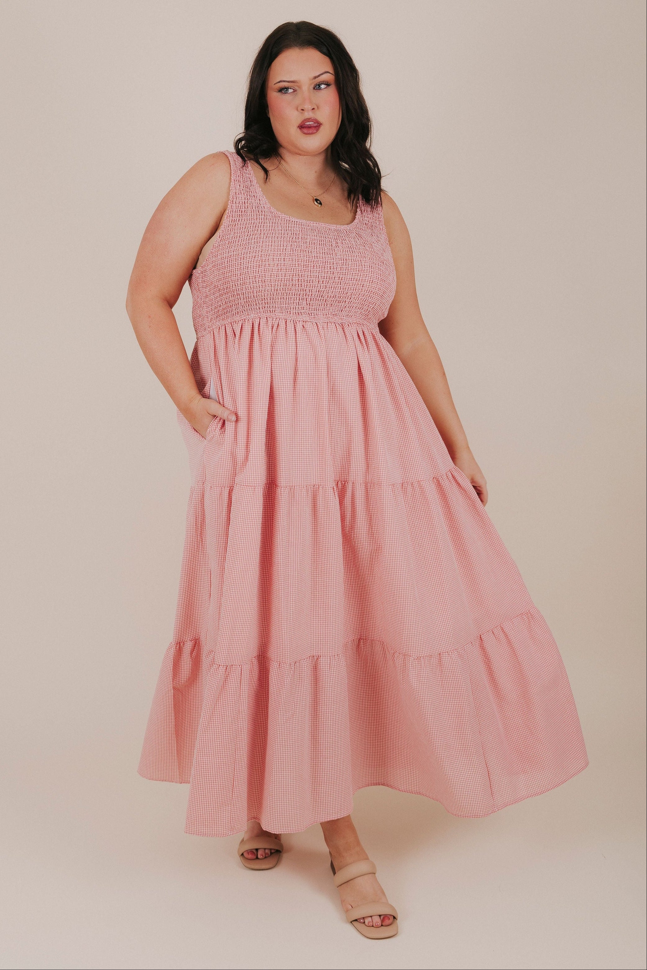 plus size pink gingham dress The perfect pink gingham dress  @jesskbacon is serving ultimate summer  picnic energy and we're obsessed  Use code: JESSYOURS10 for 10% off when  you spend 30+ 217695