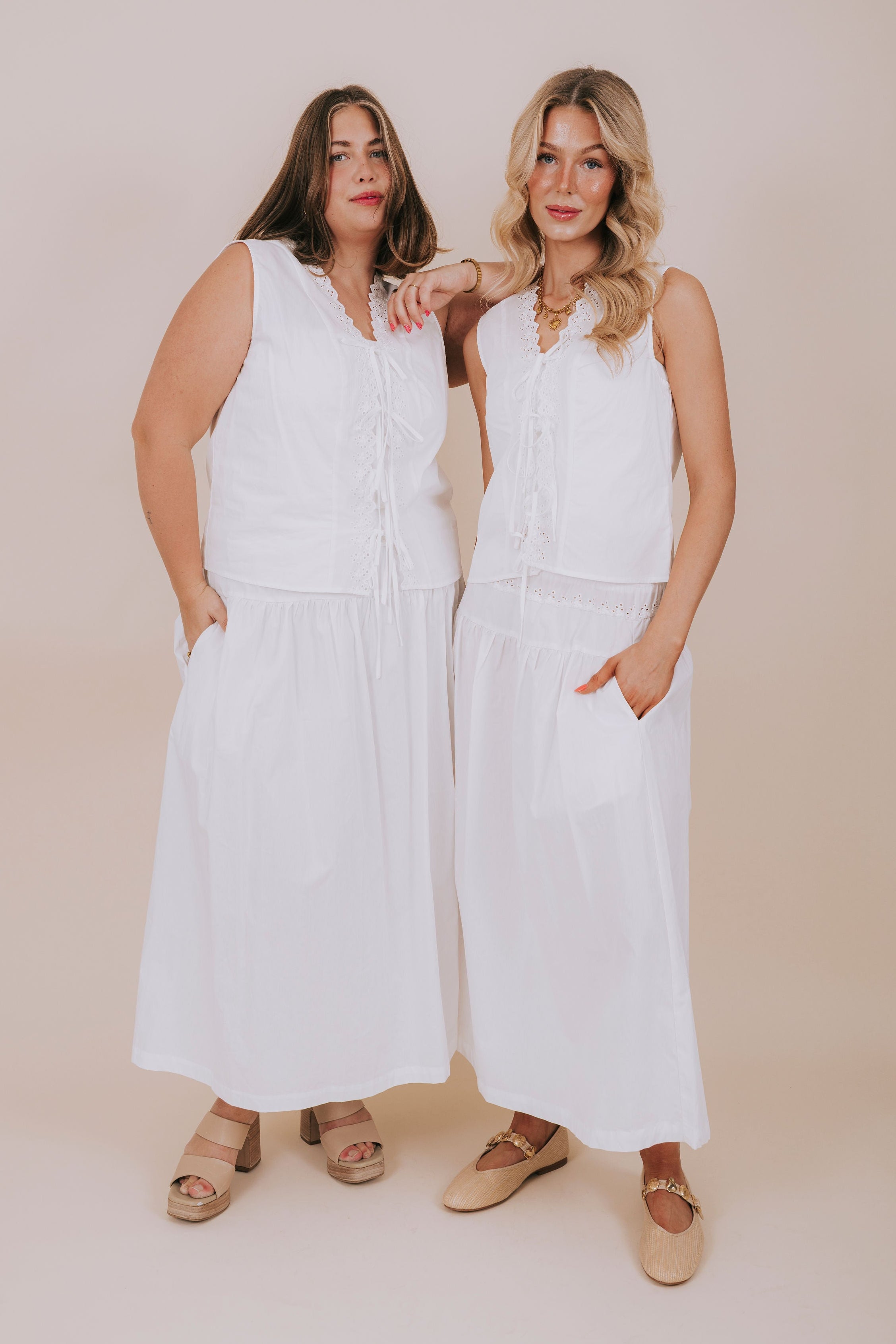 PLUS SIZE - Lighthearted Dream Set 2X / White PLUS SIZE - Lighthearted Dream Set 2X / White