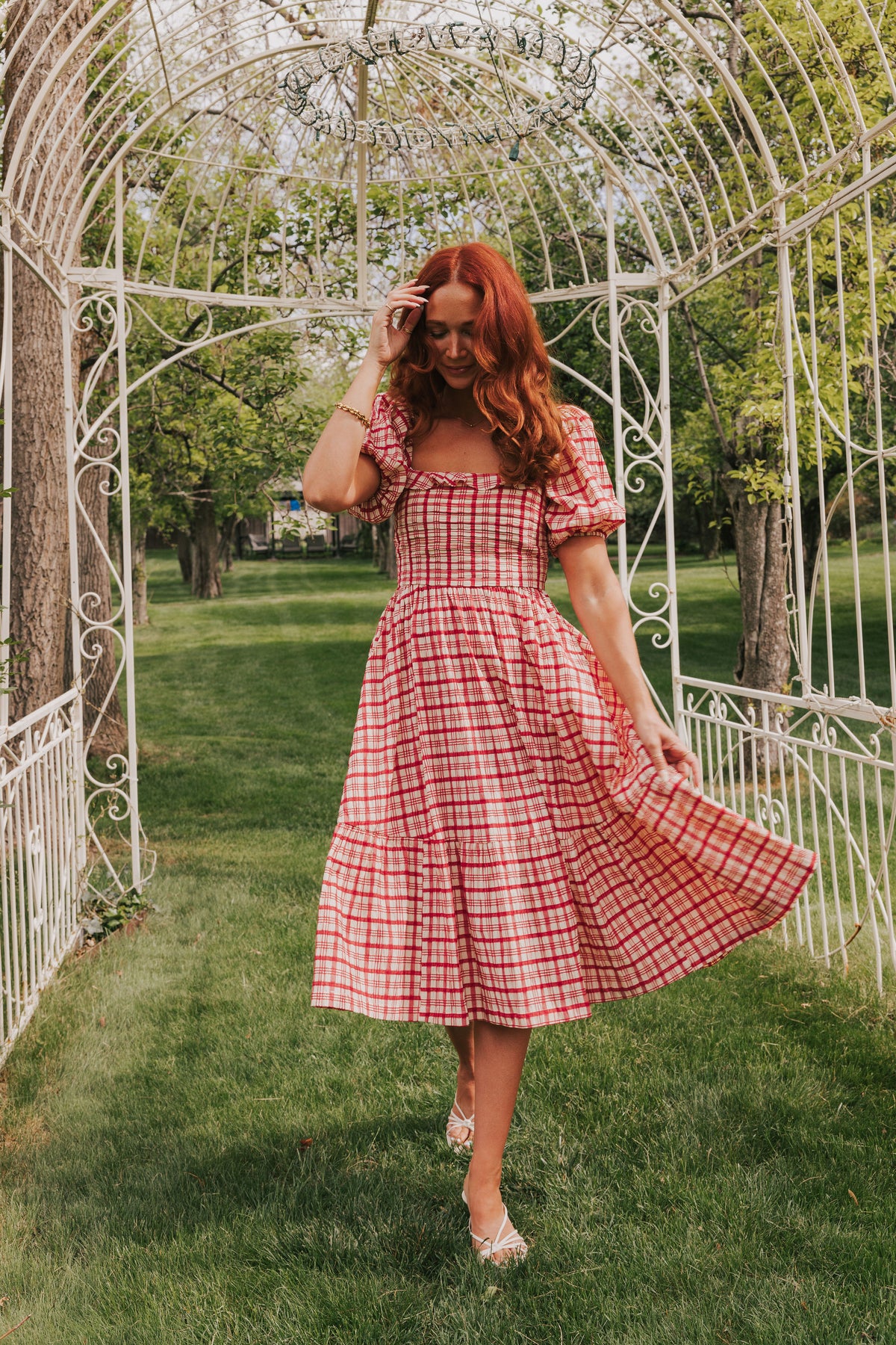 ivory plaid dress EXCLUSIVE Ivory noir