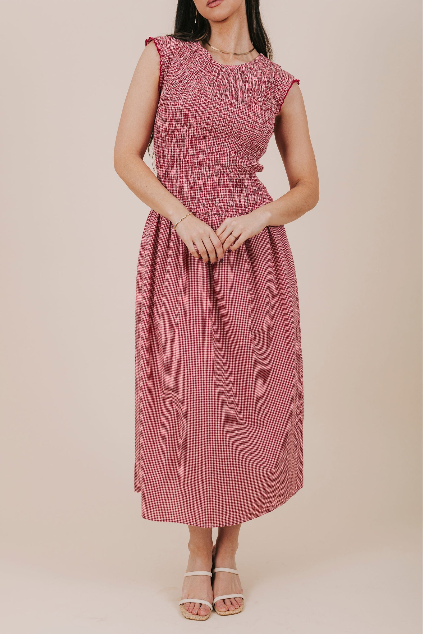 red gingham womens dress INCLUSIVE SIZING