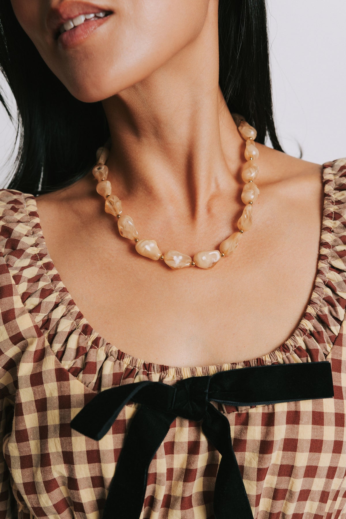 resin stone necklace