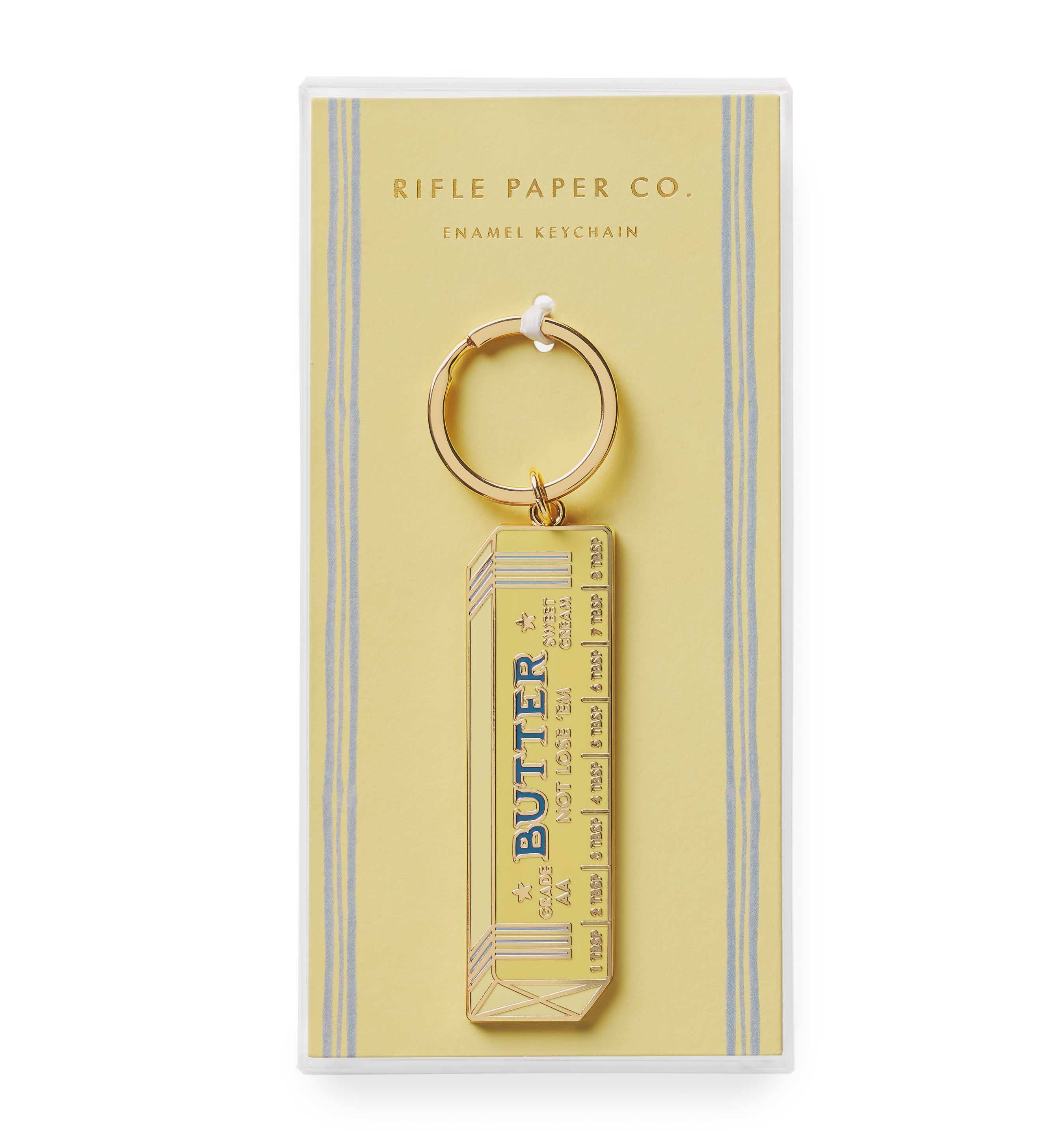 RIFLE PAPER CO - Butter Not Lose 'Em Enamel Keychain
