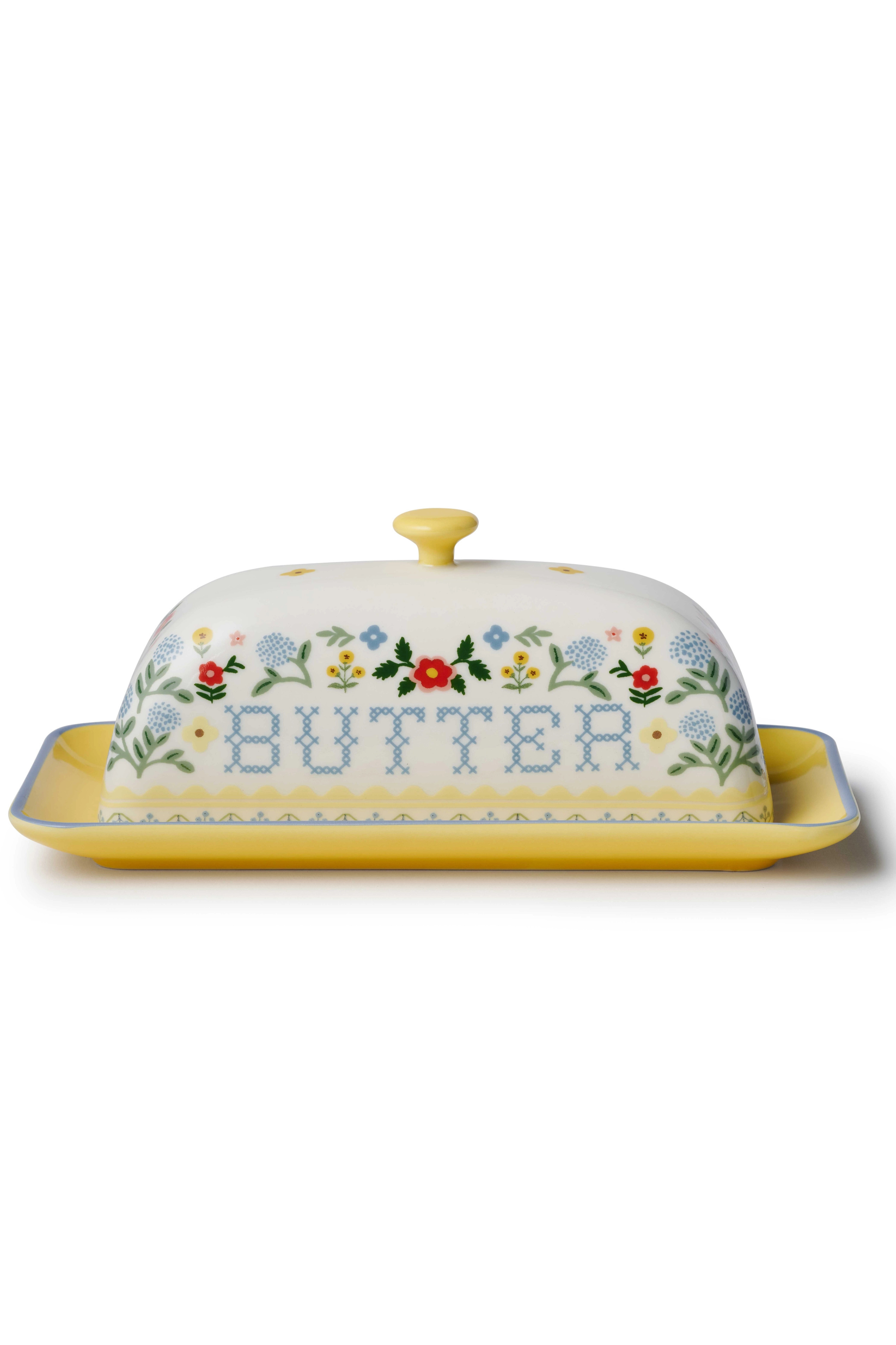 RIFLE PAPER CO - Home Sweet Home Porcelain Butter Dish