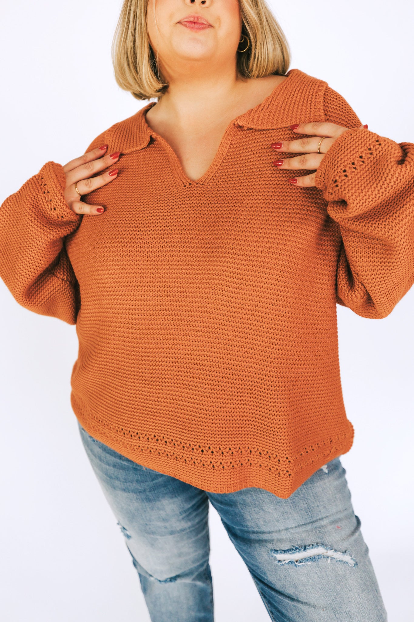 PLUS SIZE - Stay By My Side Sweater