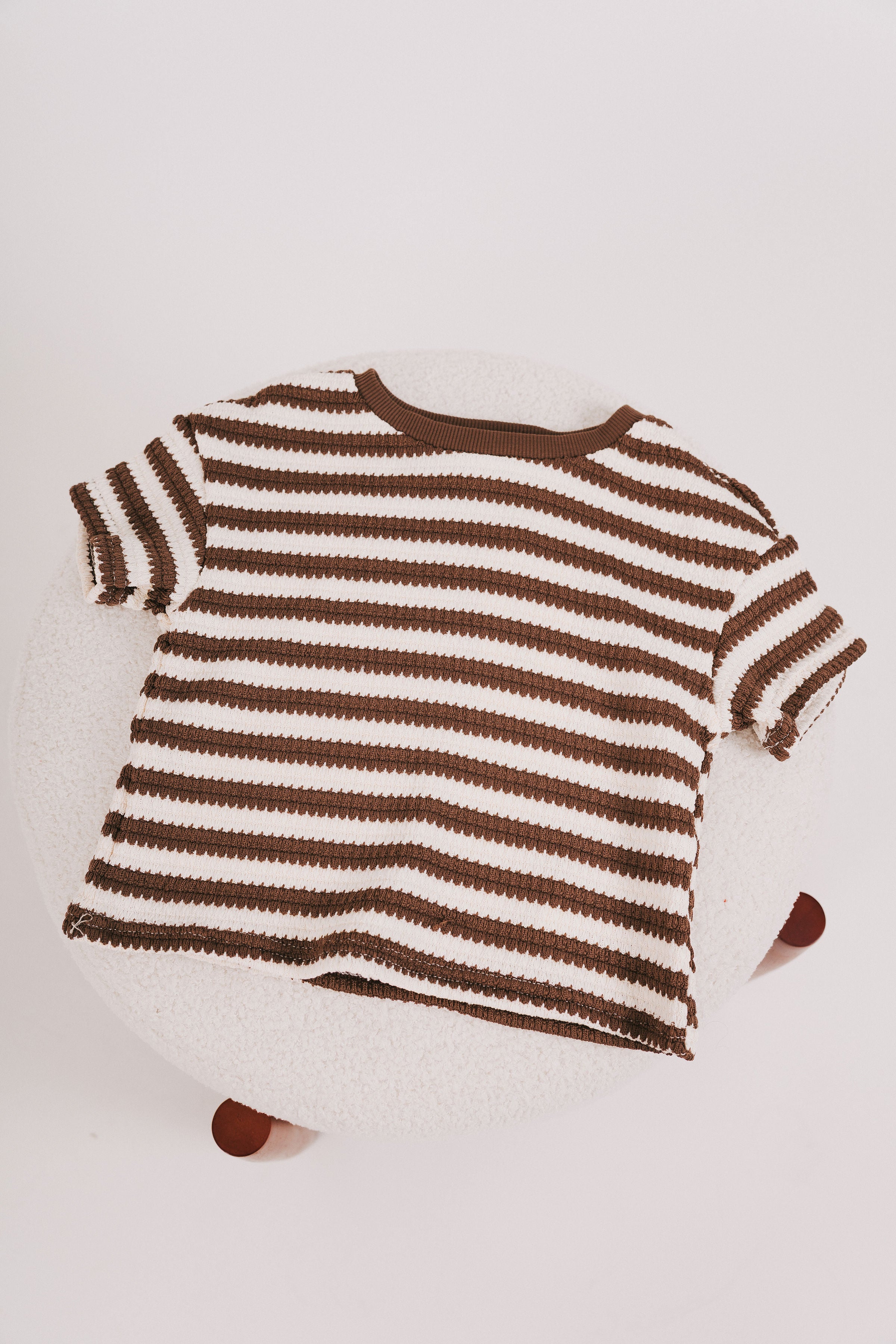 striped baby set brown top