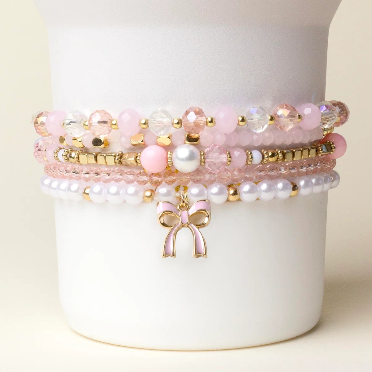 THE DARLING EFFECT - Coquette Charm Tumbler Bracelet Stack