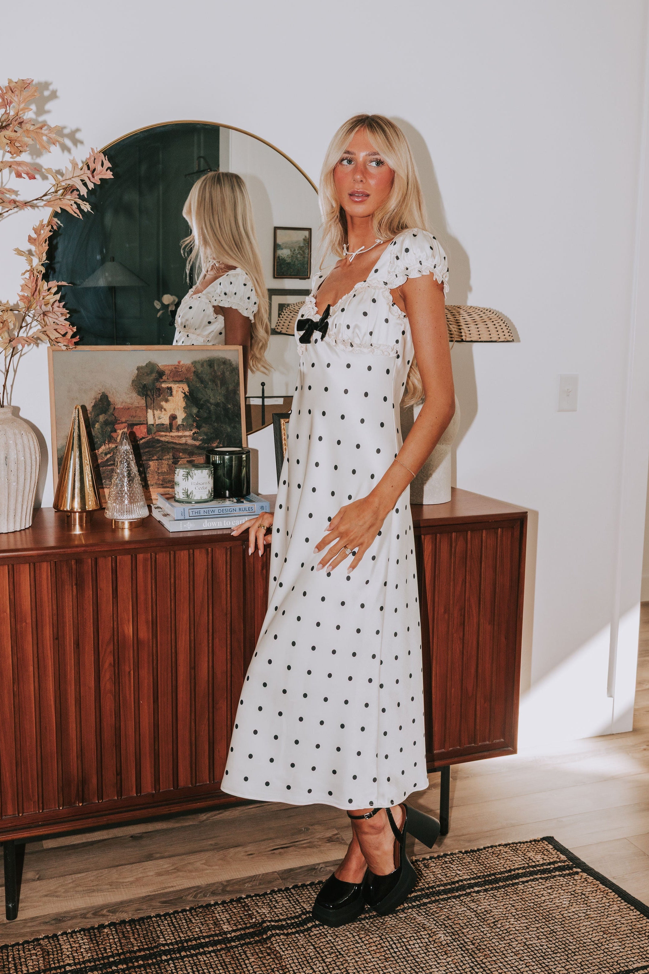 dotted dress designs A-line polka-dot dress