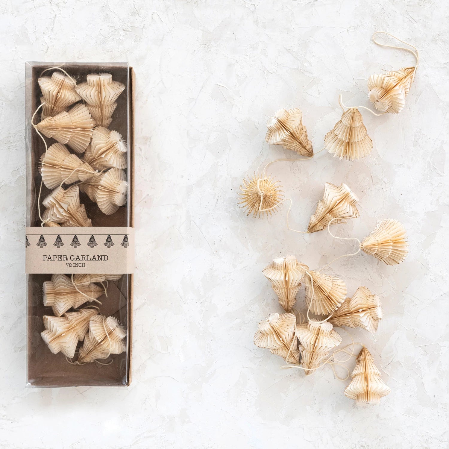 Handmade Recycled Paper Honeycomb Tree Garland