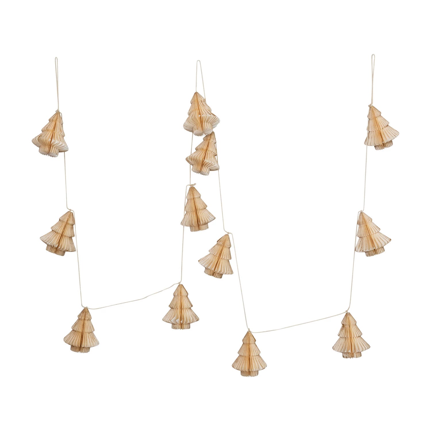 Handmade Recycled Paper Honeycomb Tree Garland