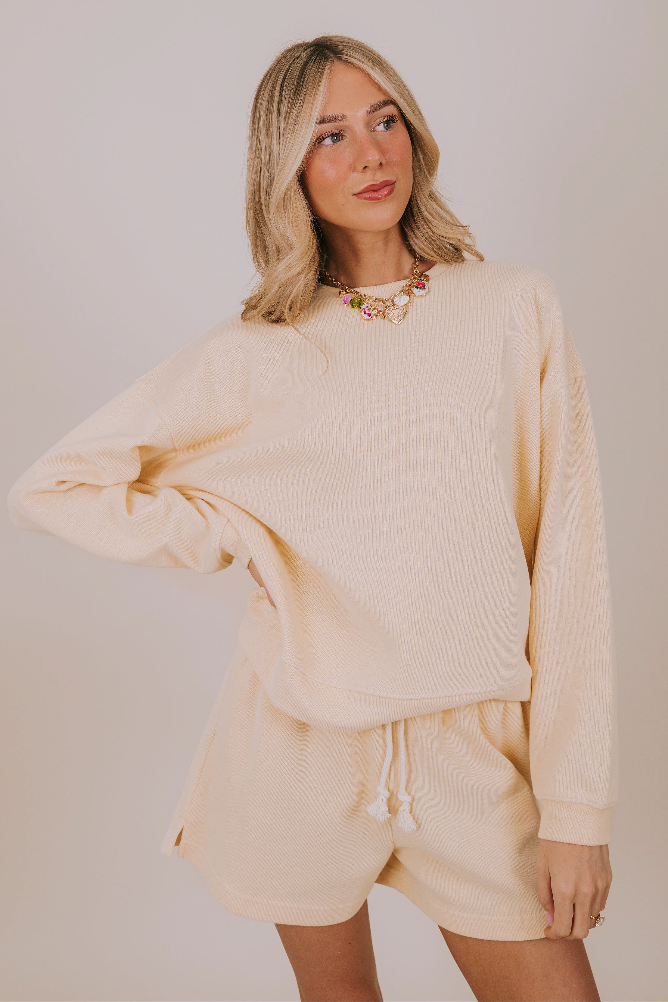 yellow oversized sweatshirt front