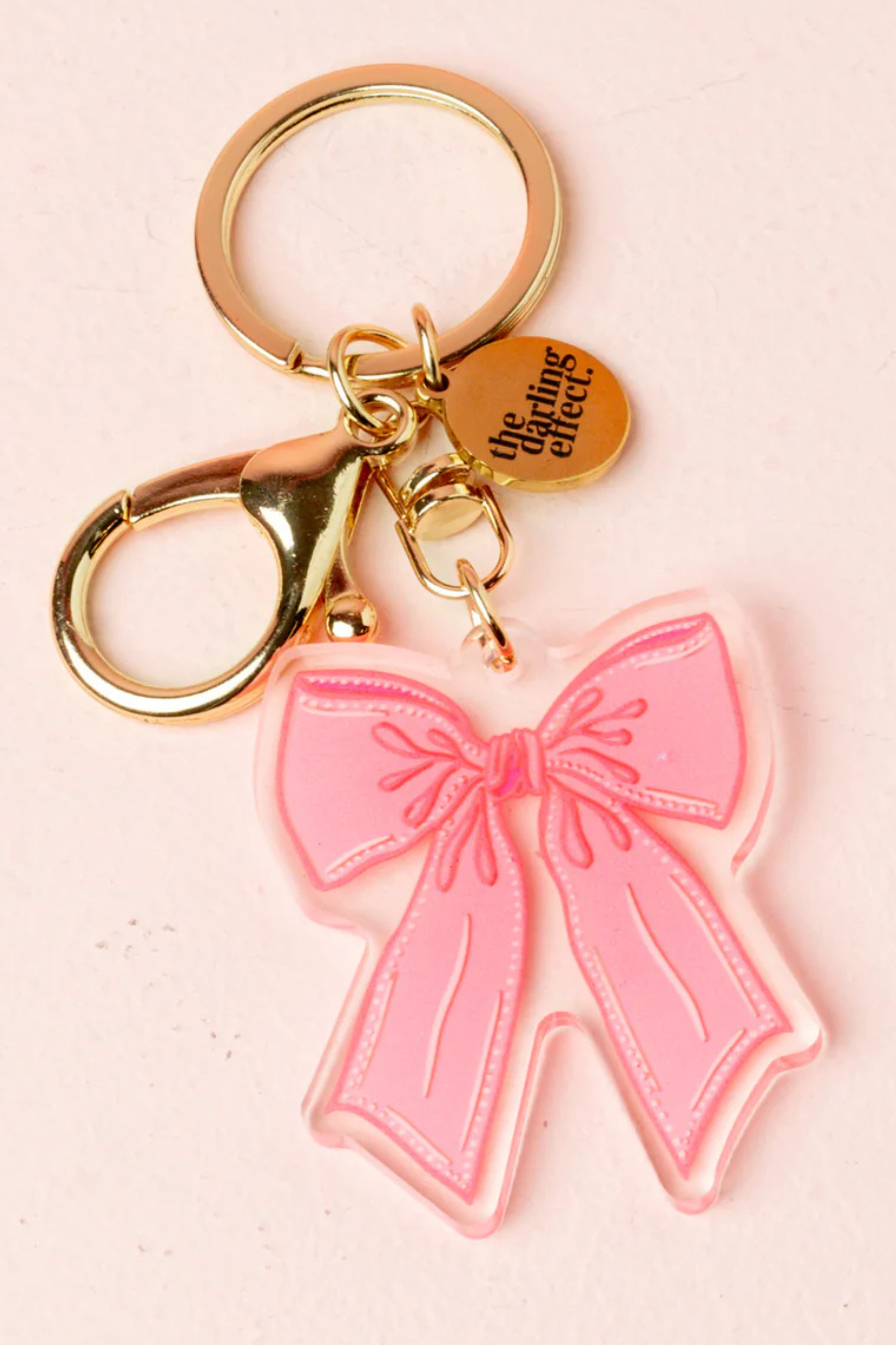 Bow Pink Acrylic Keychain