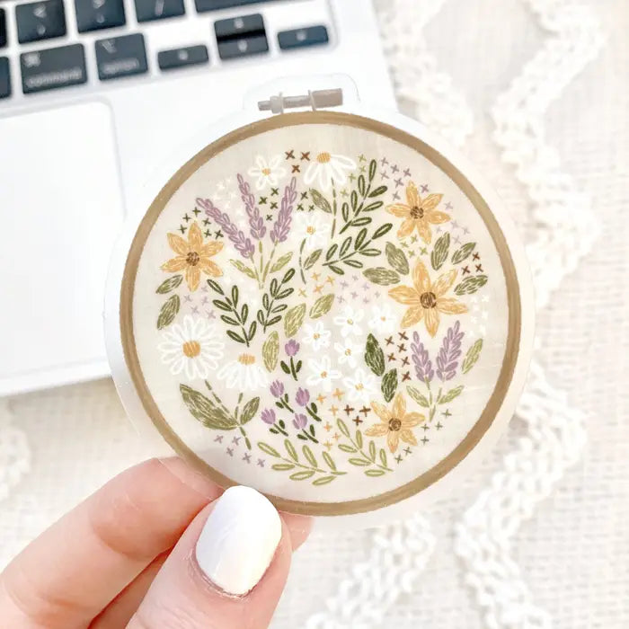 Clear Embroidery Hoop Sticker