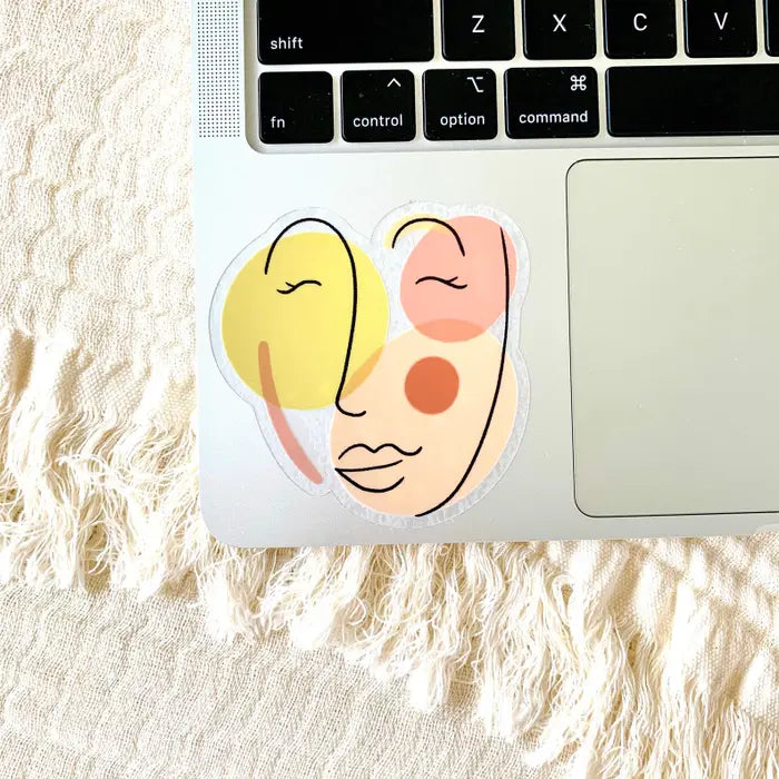 Clear Abstract Face Sticker