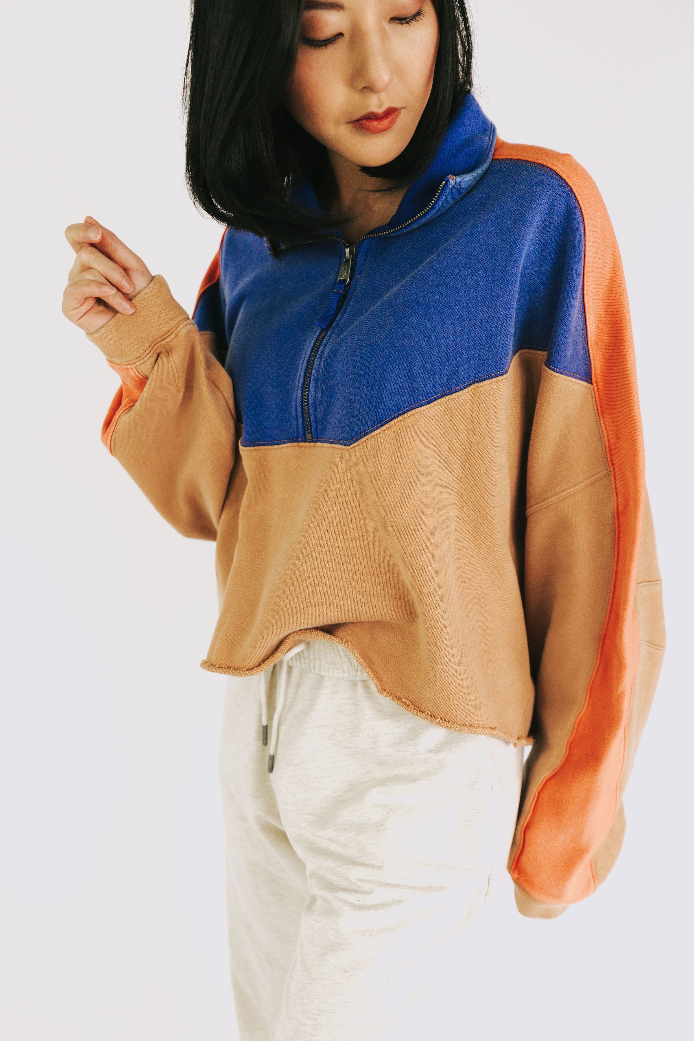 FREE PEOPLE - Split Second Half Zip Pullover