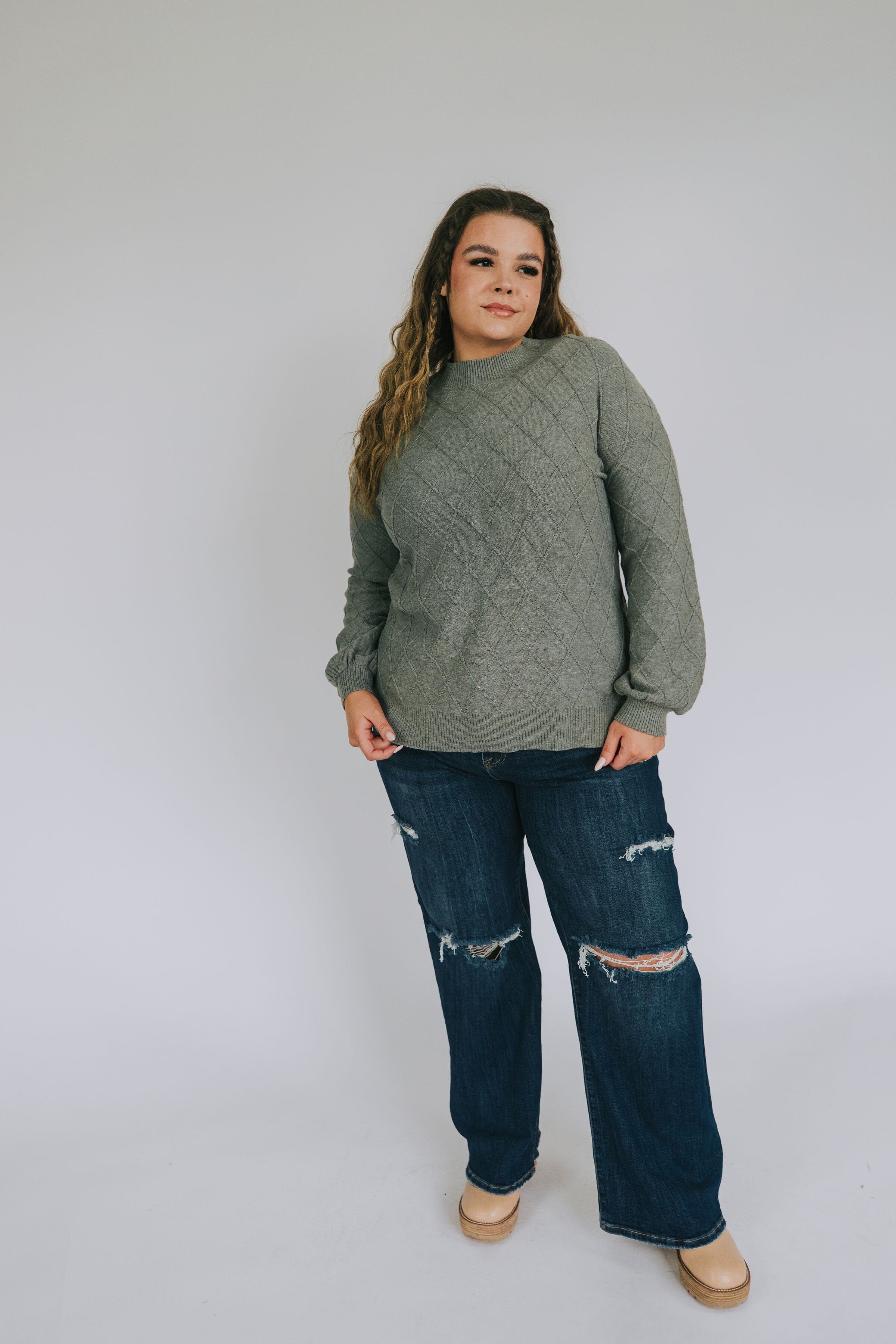 PLUS SIZE - Almost Home Sweater - 2 Colors!
